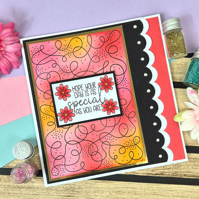 For the Love of Stamps - Funky Loops Background