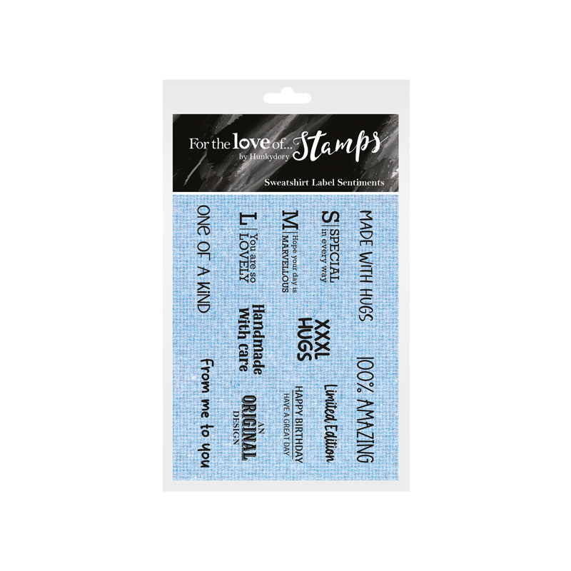 For the Love of Stamps - Sweatshirt Label Sentiments