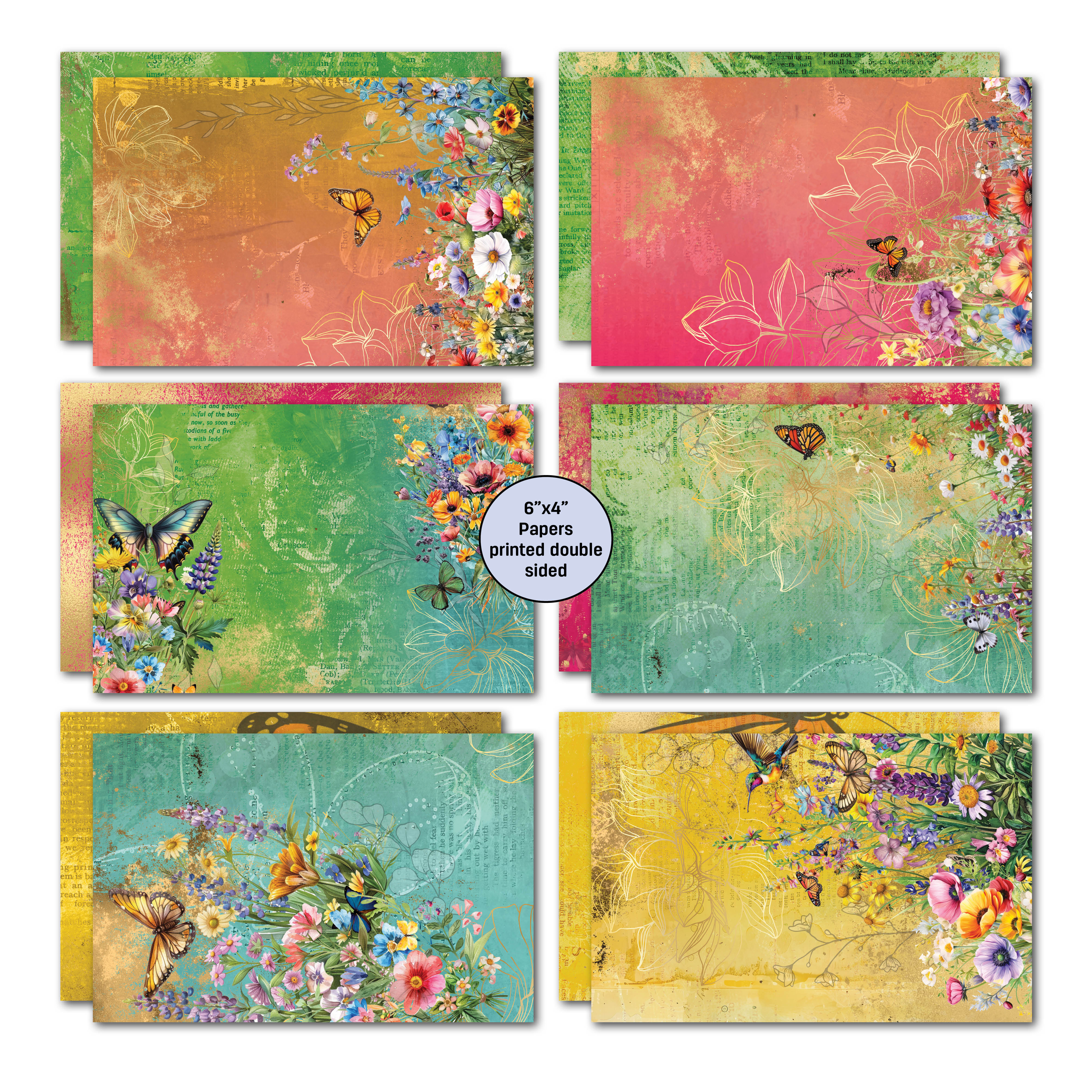 3Quarter Designs Fluttering Wings 6x4 Card Pack