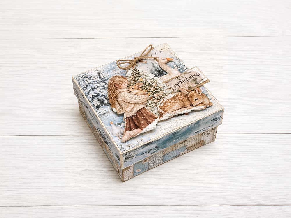 Printed Decorative Die Cuts For Art And Craft - White Christmas