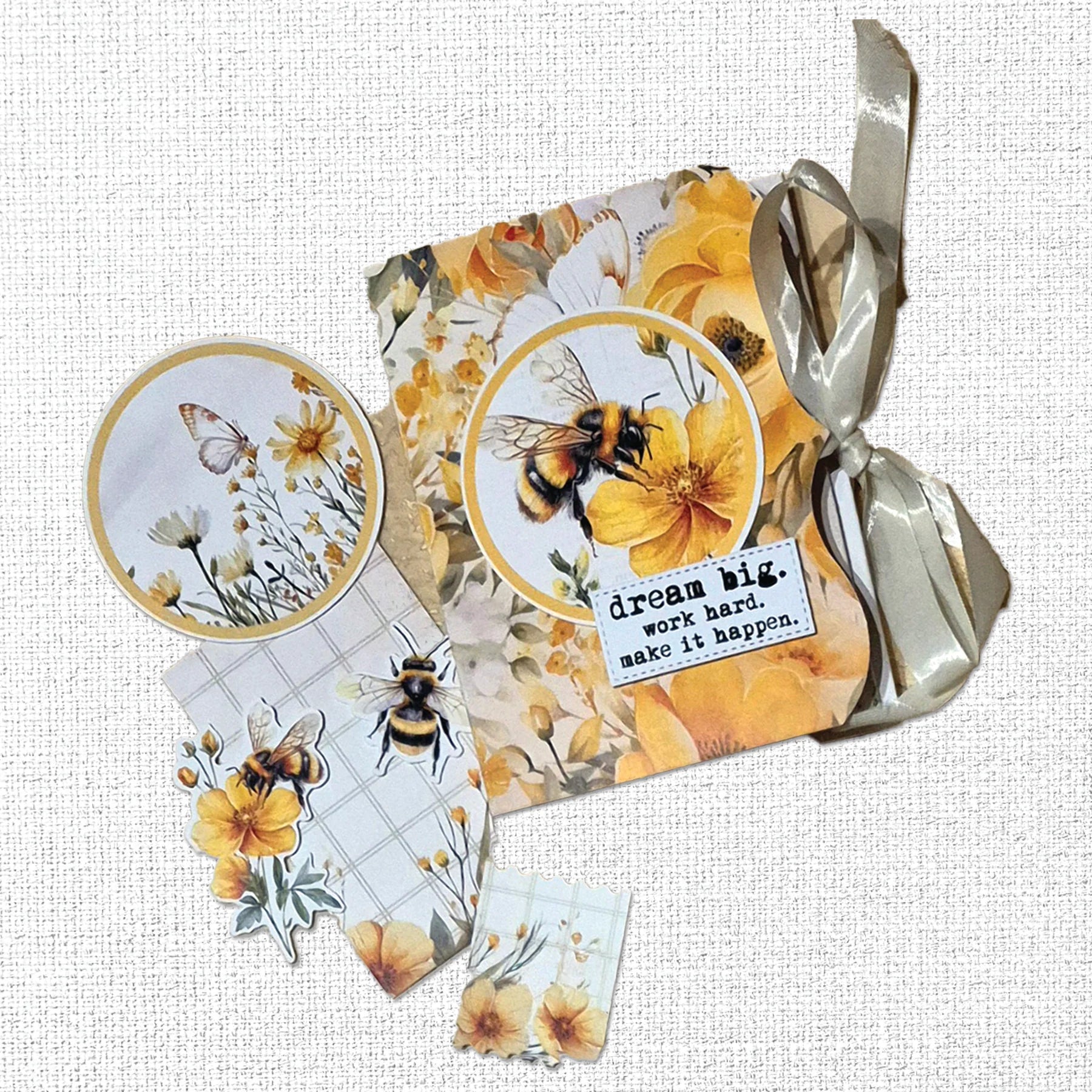 Bees and Butterflies 8.5" x 11" Mini Junk Journal Folio Kit 35013