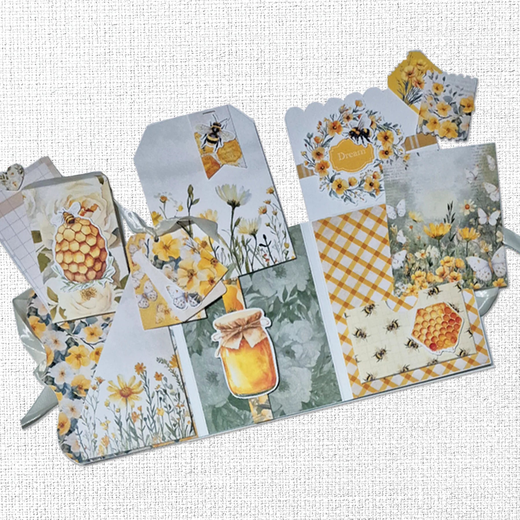 Bees and Butterflies 8.5" x 11" Mini Junk Journal Folio Kit 35013