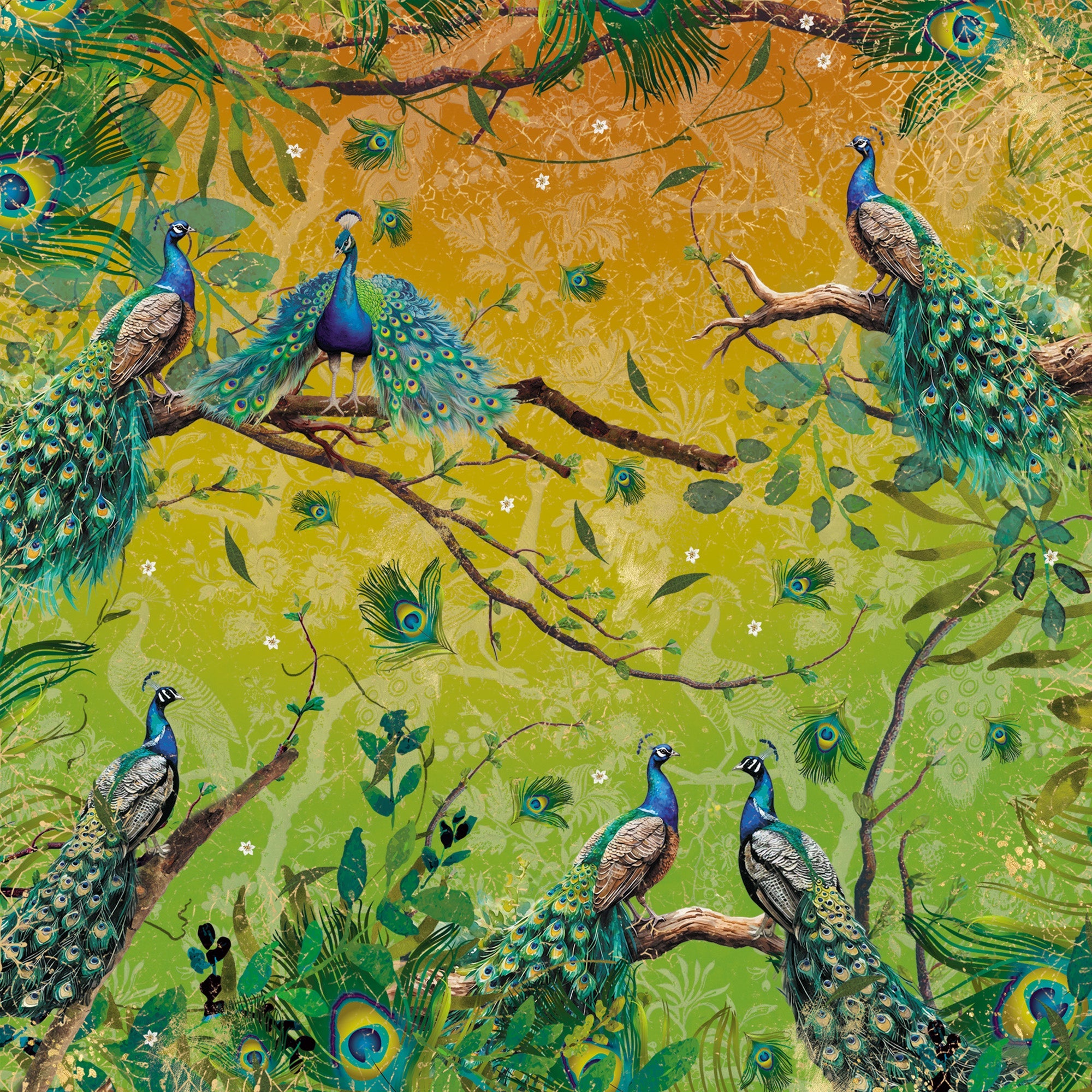 Graceful Plumes Paper Pad 12”x12”