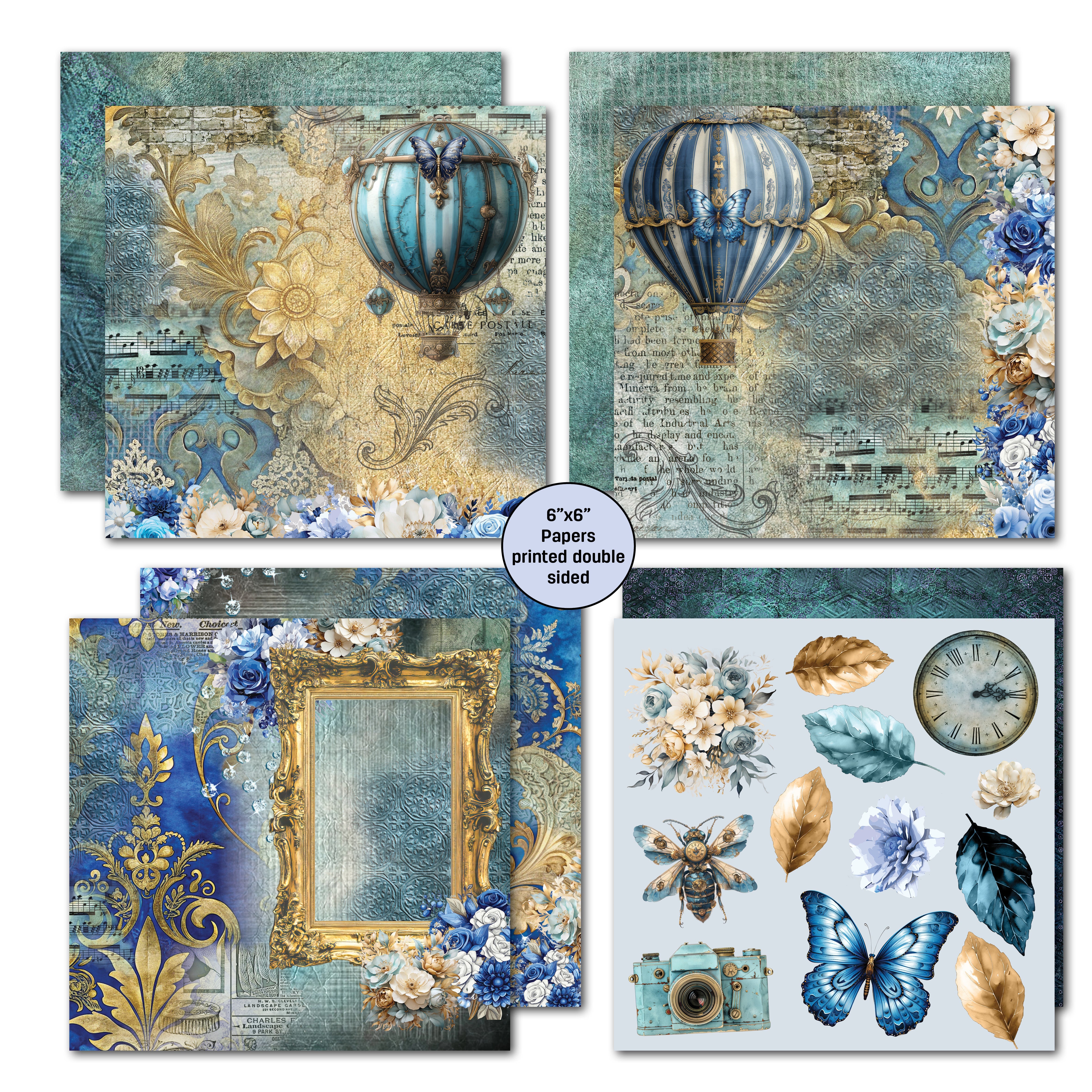3Quarter Designs Grunged Baroque 6x6 Paper Pack