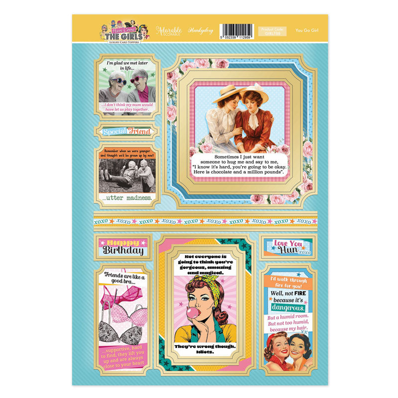 Here Come the Girls Topper Sheet - You Go Girl