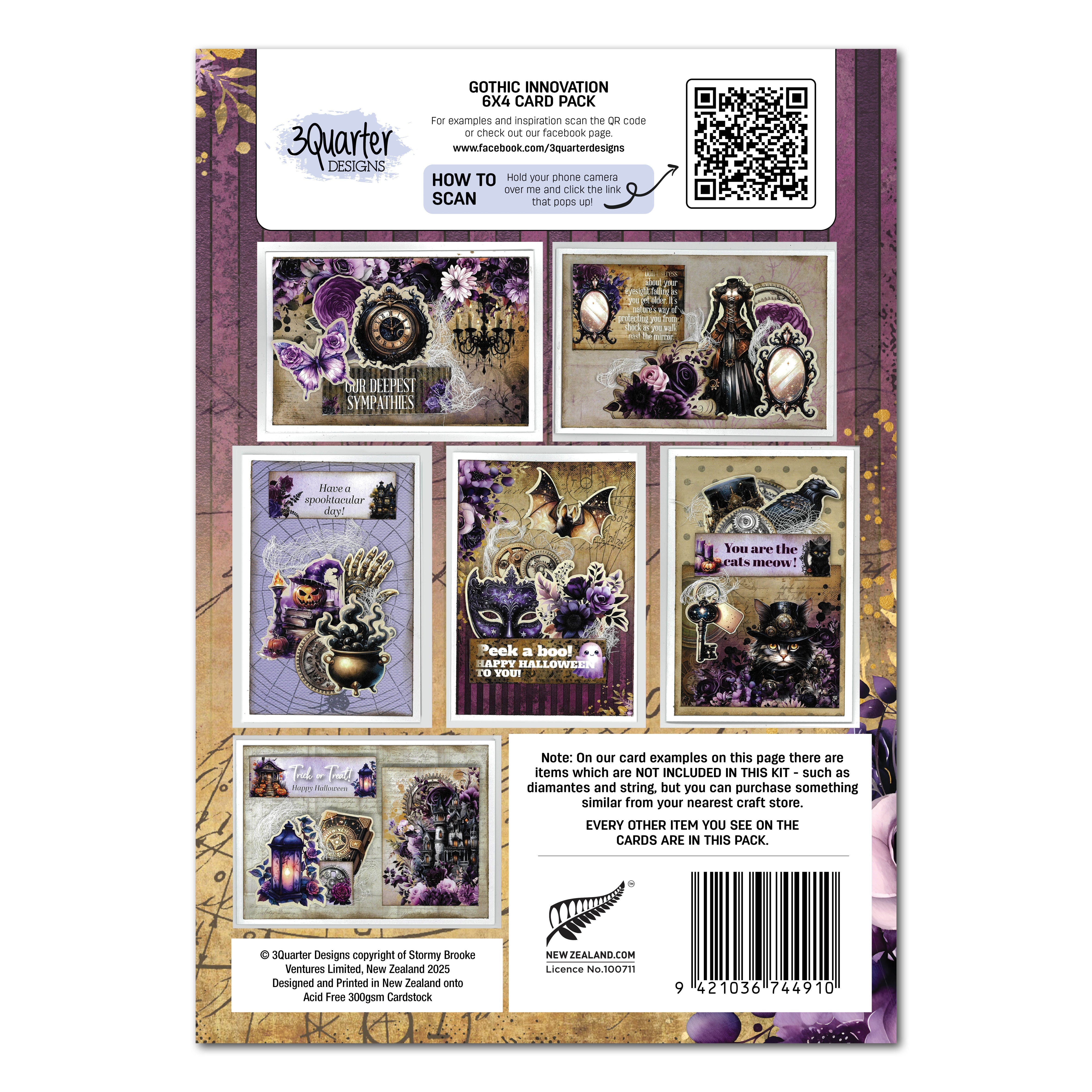3Quarter Designs Gothic Innovation 6x4 Card Pack