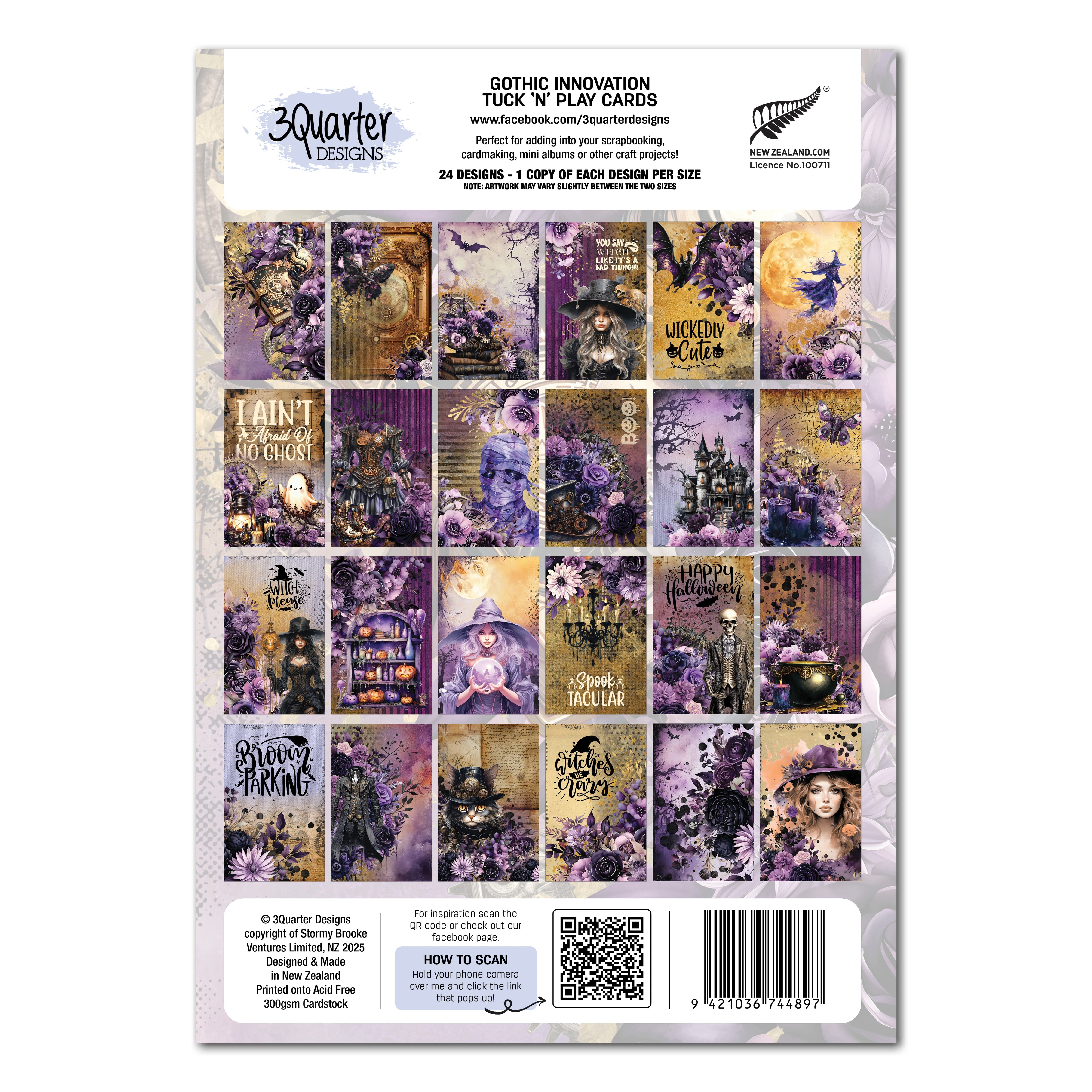 3Quarter Designs Gothic Innovation - Tuck N Play Cards