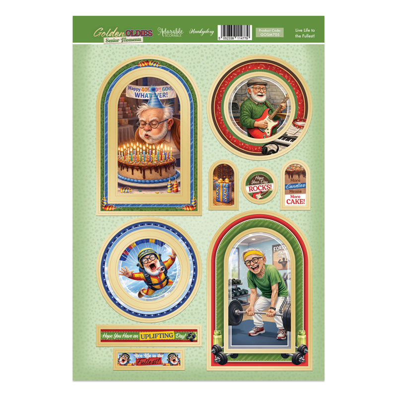 Golden Oldies - Senior Moments Topper Sheet - Live Life to the Fullest!