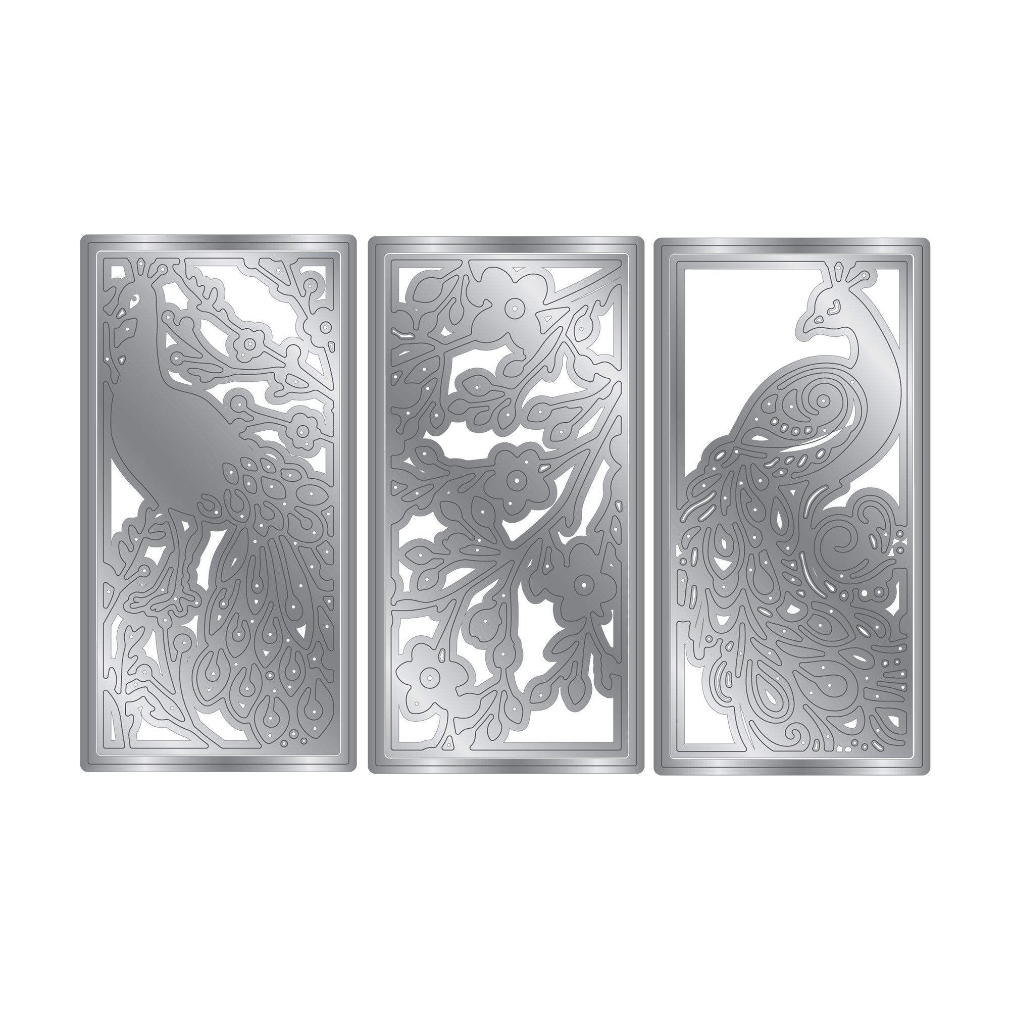 Graceful Plumes Metal Die Create-a-Card - Beauty & Elegance