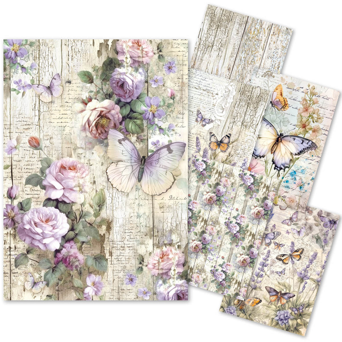 Tissue Paper A4 6/Pkg Whimsical Butterflies