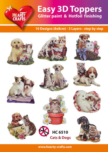 Hearty Crafts Easy 3D Toppers - Cats & Dogs