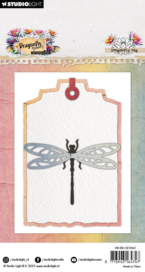 HE Cutting Die Dragonfly Tag Dragonfly Dreams 70x106x1mm 6 Pieces
