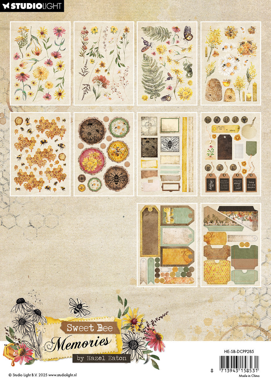 HE Die-Cut Paper Pad Paper Elements Sweet Bee Memories 20 SH