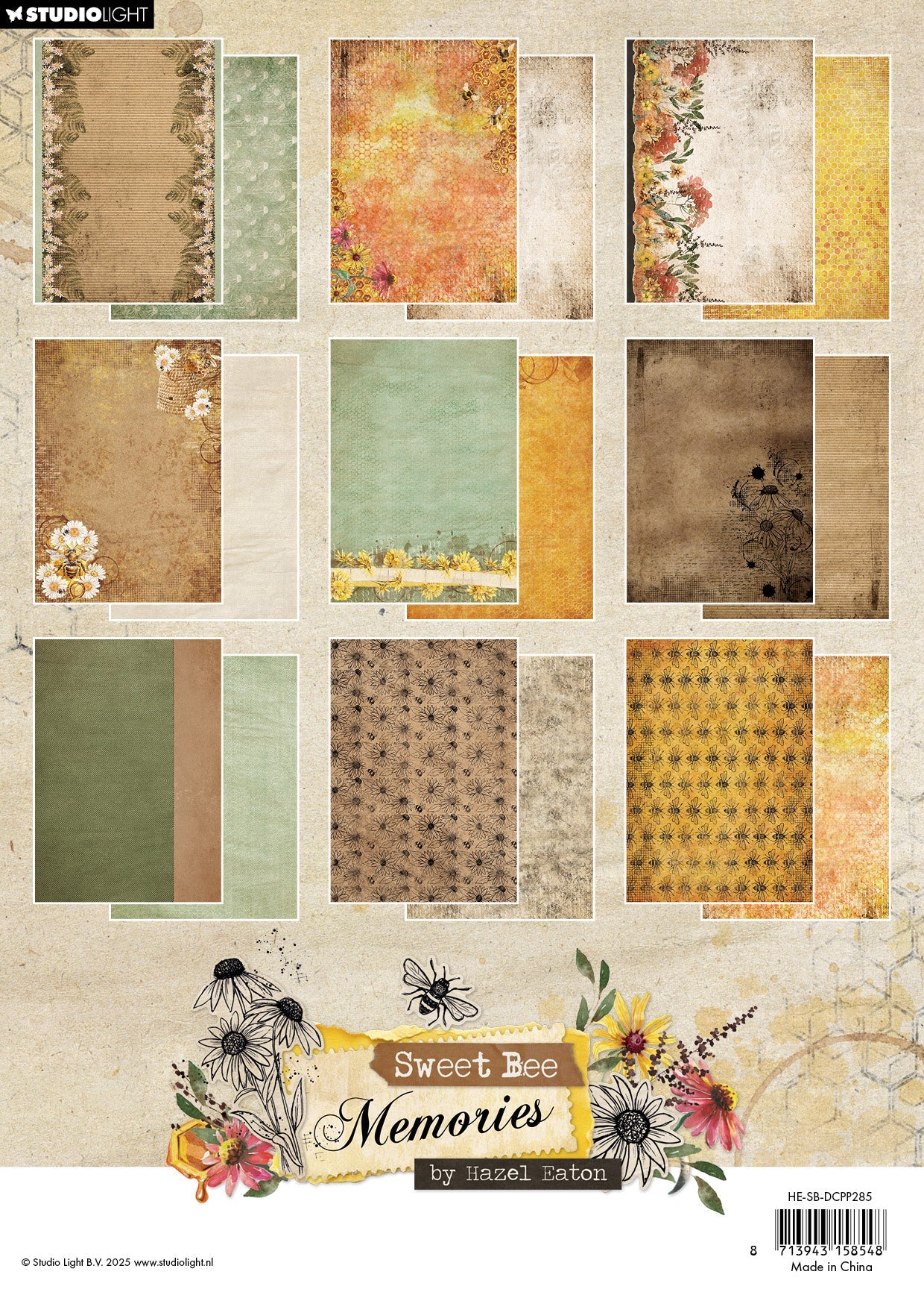 HE Design Paper Pad Background Sweet Bee Memories 36 SH