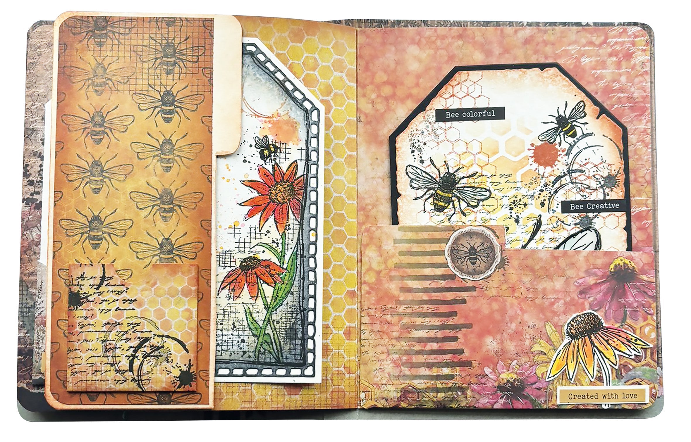 HE Clear Stamp Floral Bits Sweet Bee Memories 16 PC