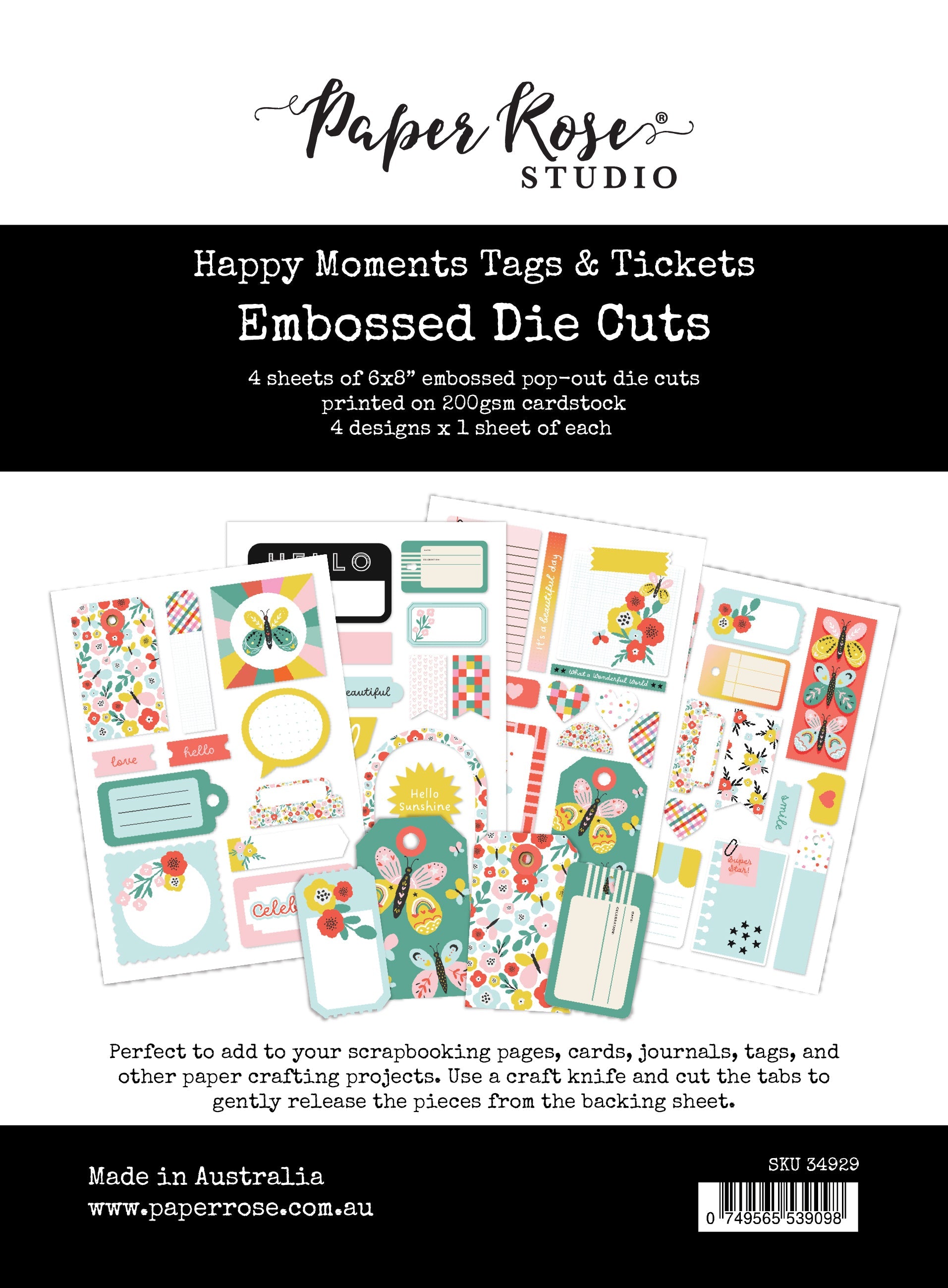 Happy Moments Tags & Tickets Embossed Die Cuts 34929