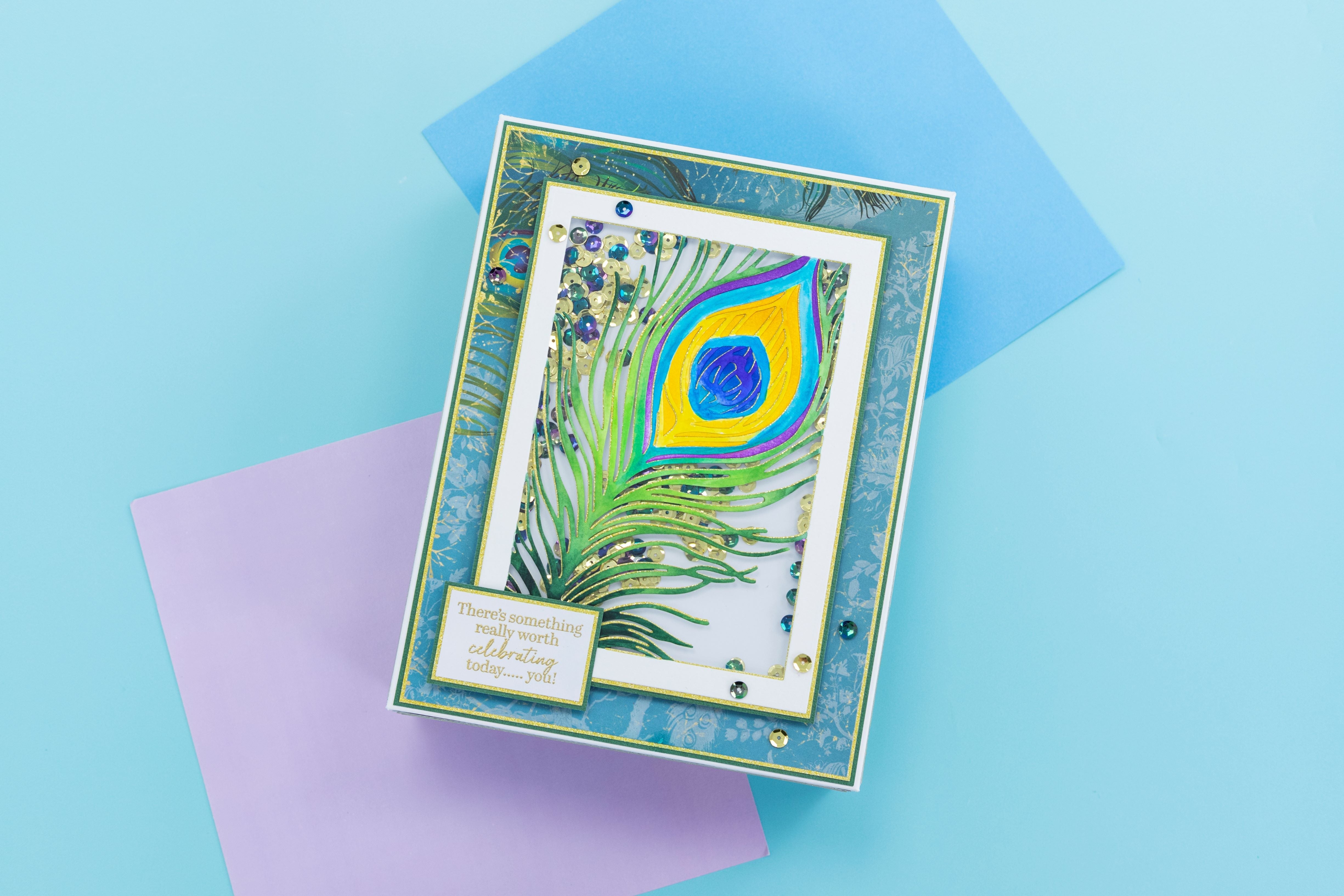 Graceful Plumes Luxury Linen Card Pack A4