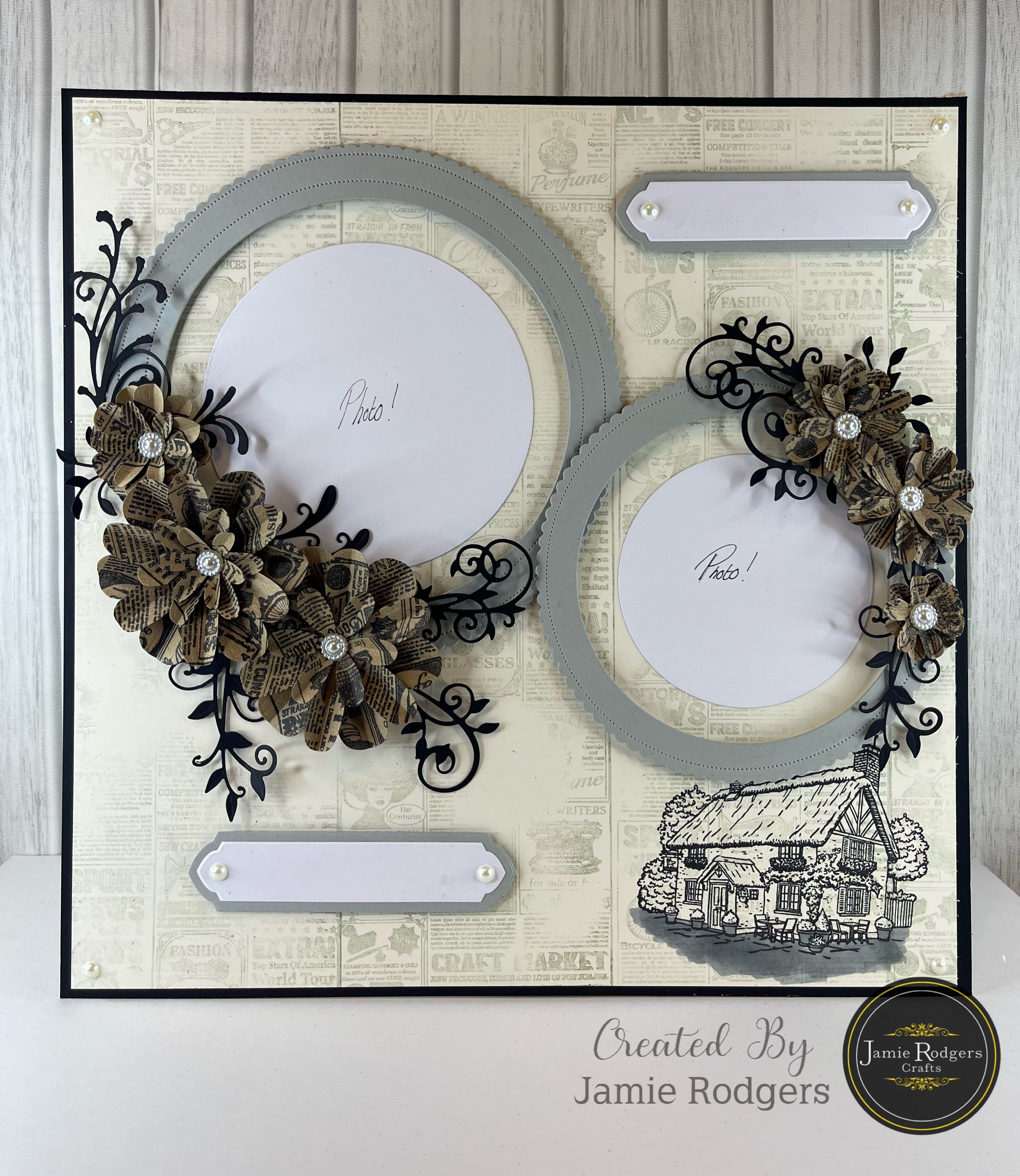 Jamie Rodgers Crafts Newsprint - Days Gone By DL Clear Stamp Set