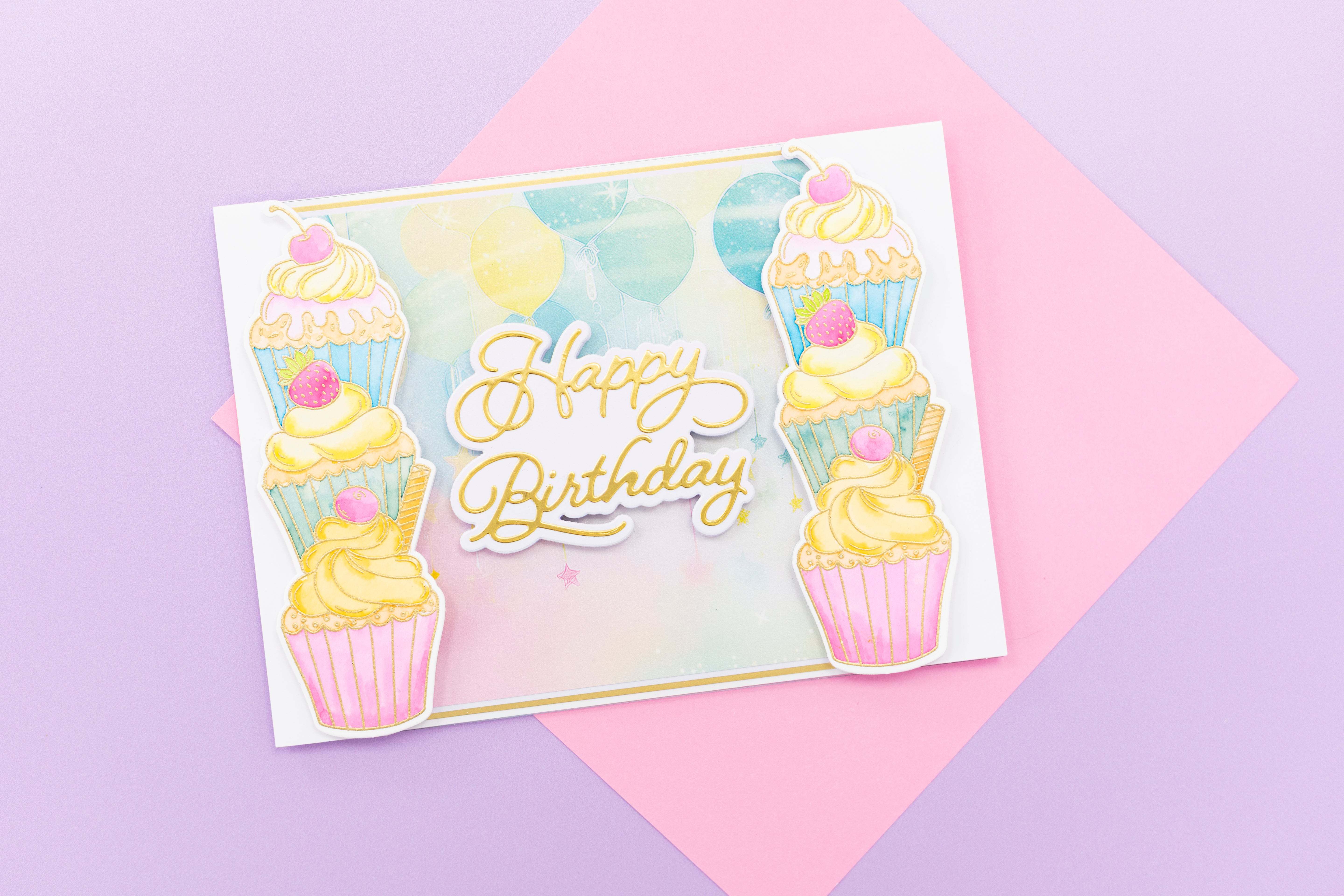 Cupcake Stack Stamp & Metal Die