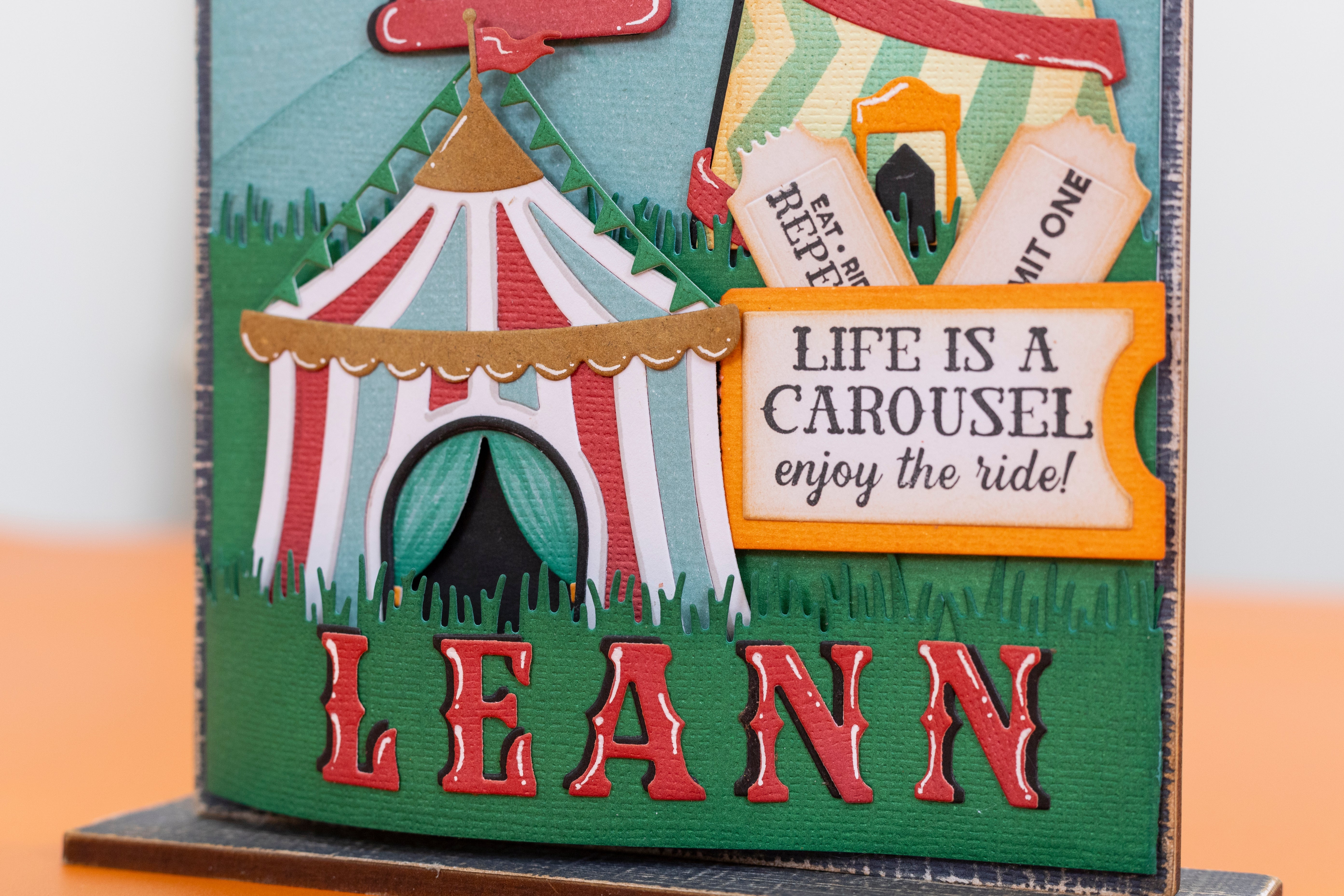 Vintage Carnival Stamp & Die - Ticket Fun