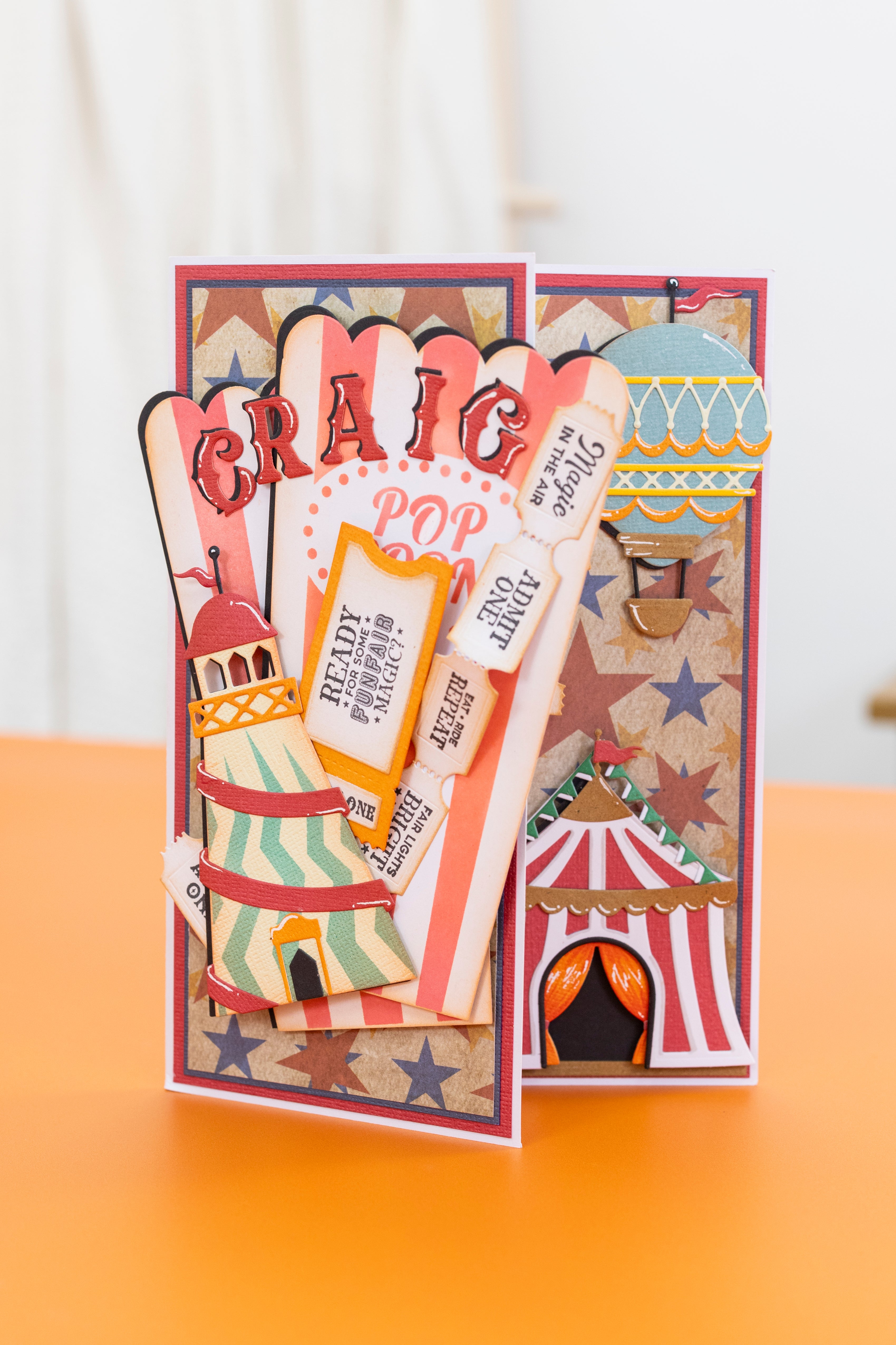 Vintage Carnival Metal Die & Stencil Set - Helter Skelter