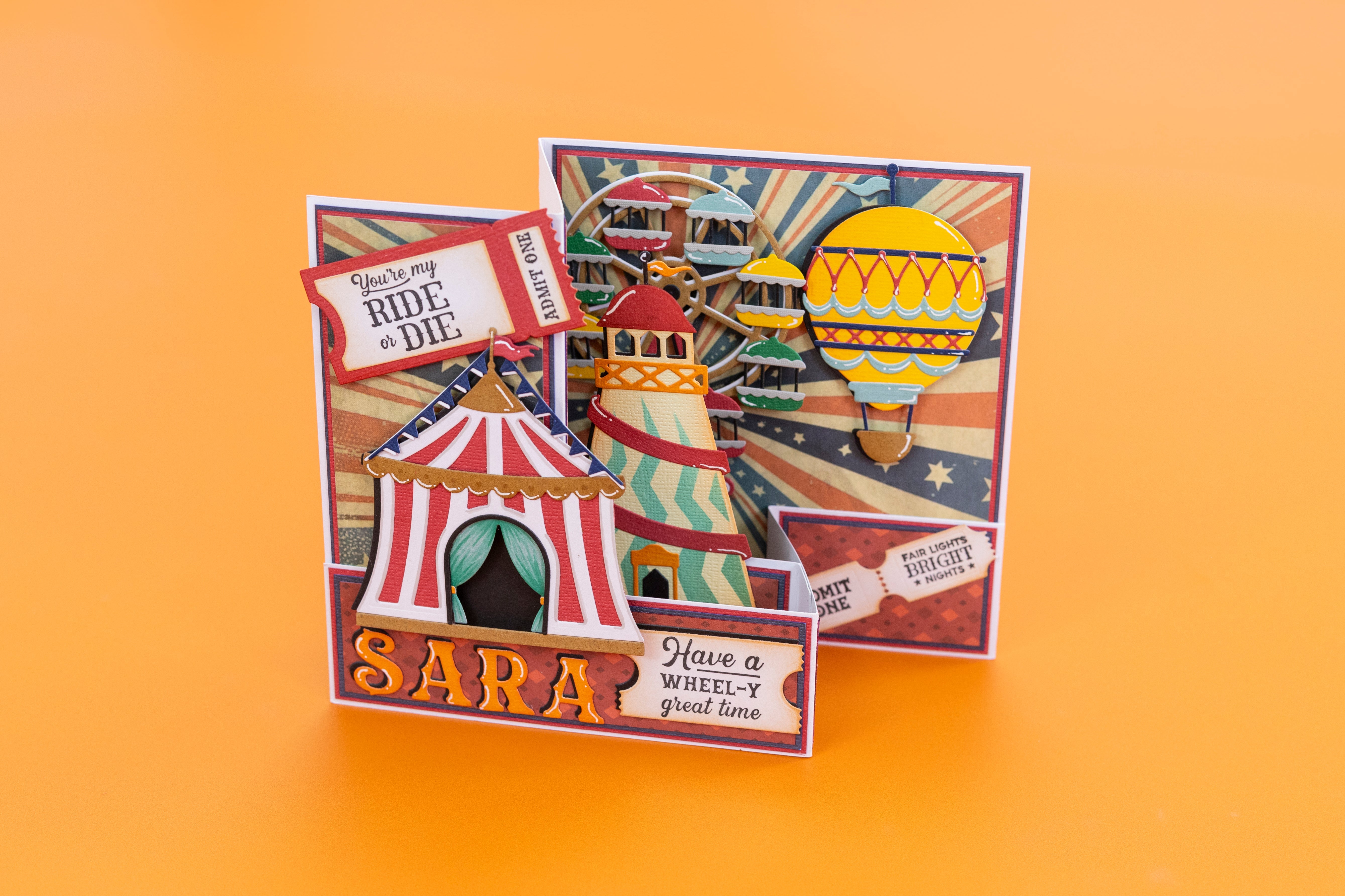 Vintage Carnival Stamp & Die - Ticket Fun