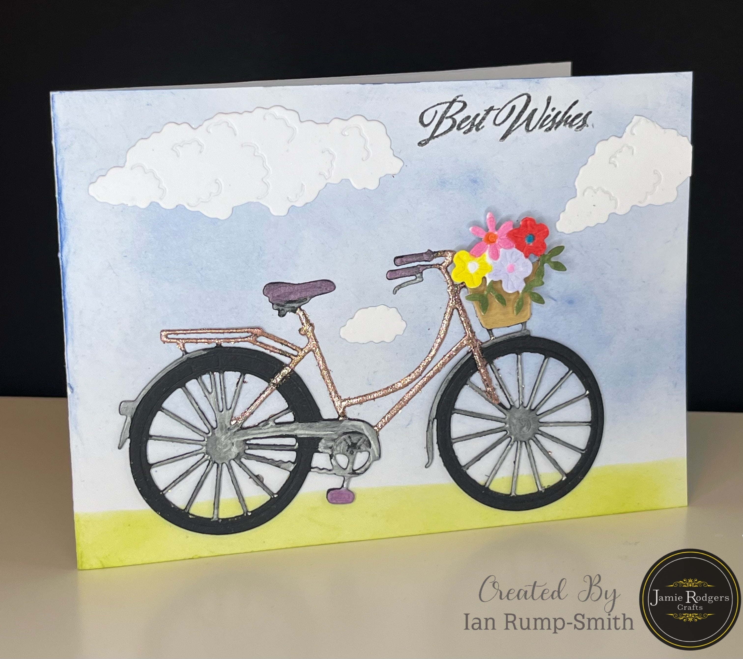 Jamie Rodgers Crafts Floral Bicycle Die Set
