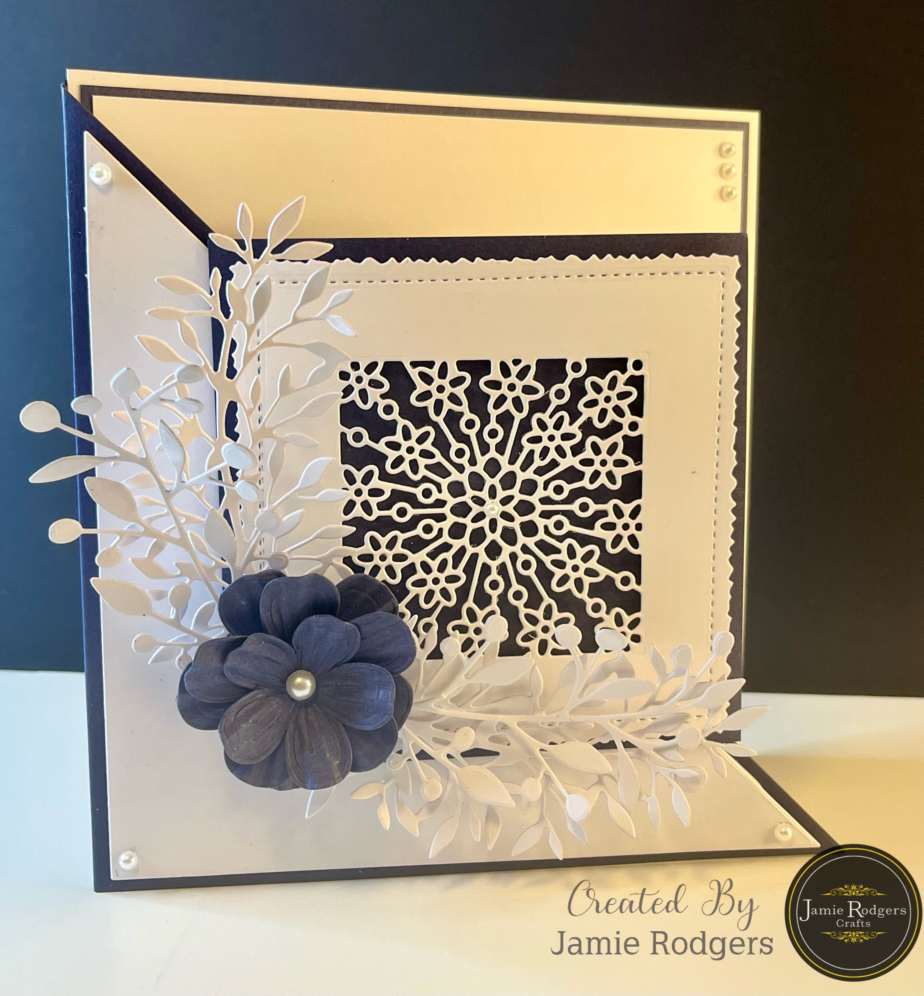 Jamie Rodgers Crafts Floral Square Tile Die Set