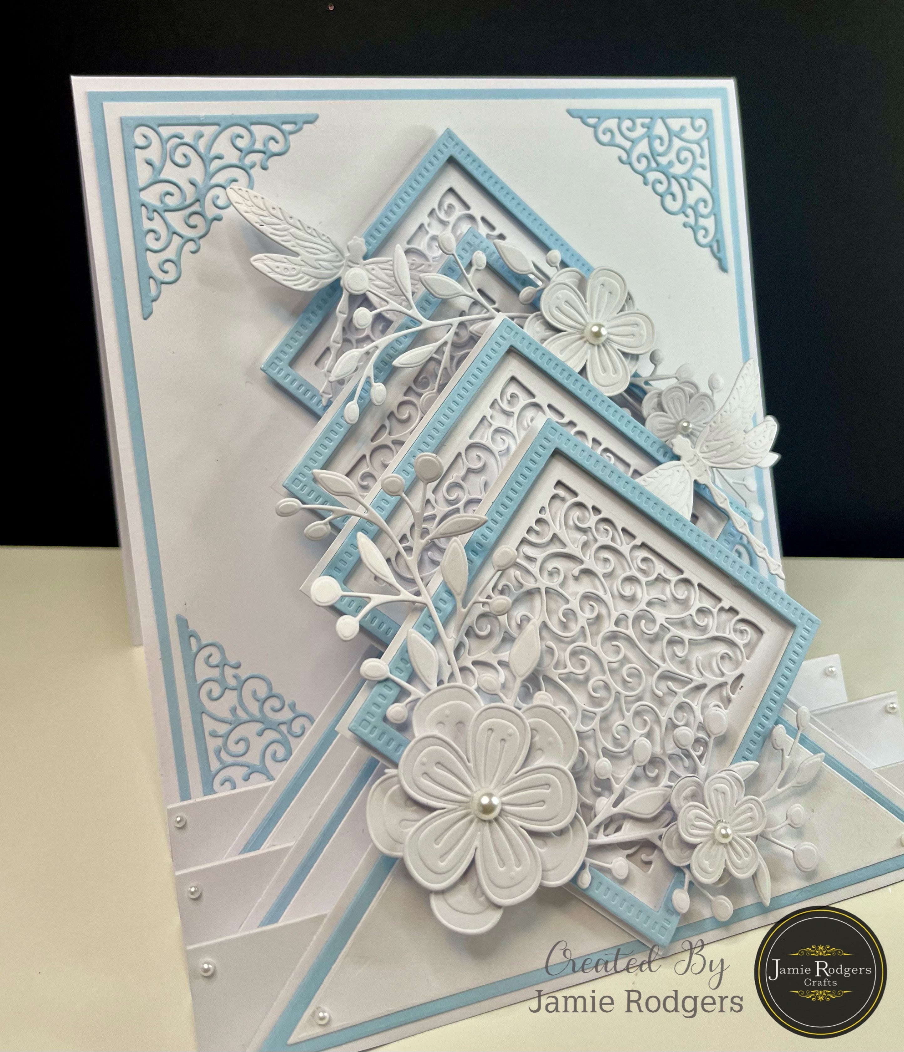 Jamie Rodgers Crafts Swirly Square Tile Die Set