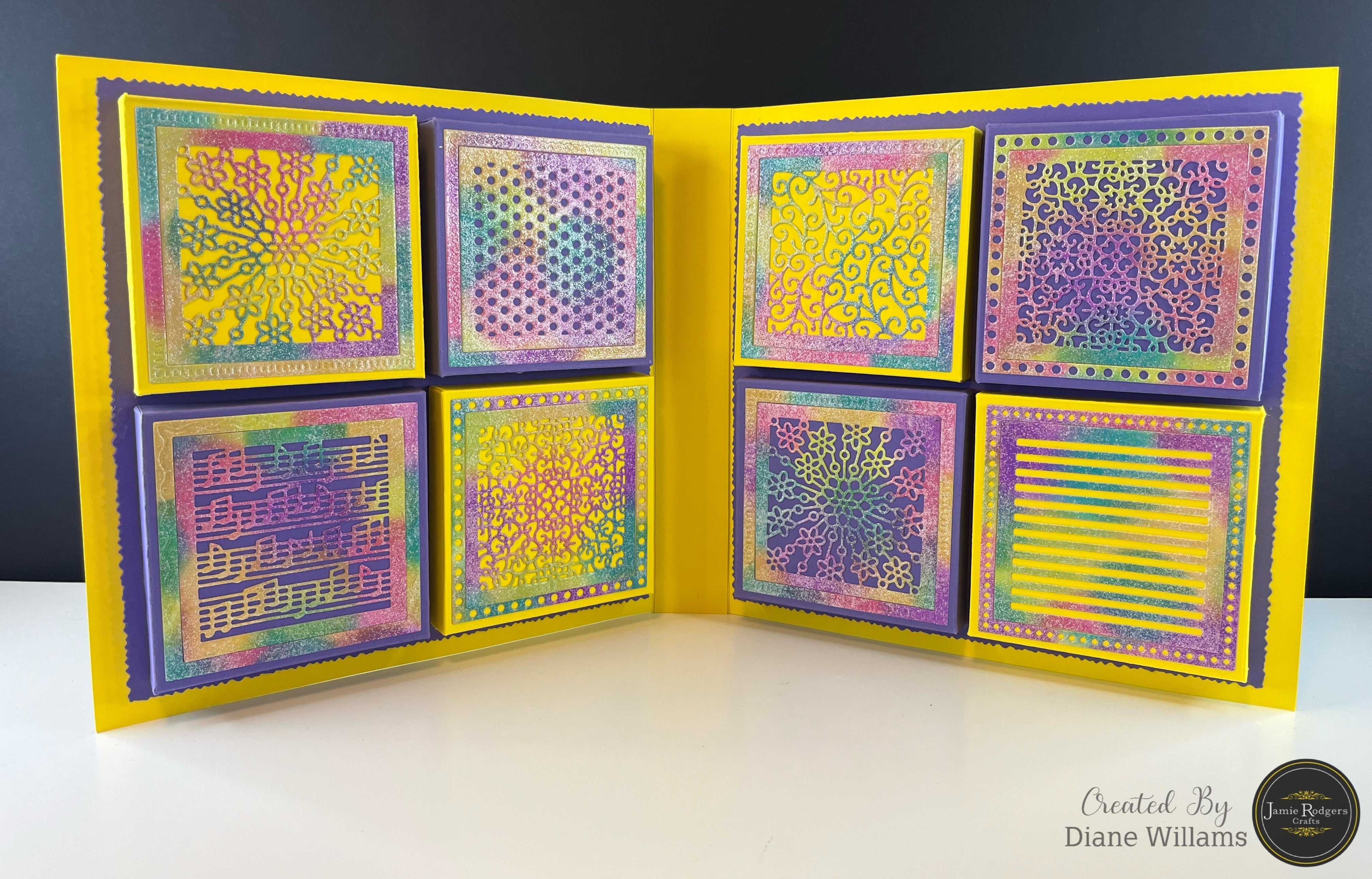 Jamie Rodgers Crafts Striped Square Tile Die Set