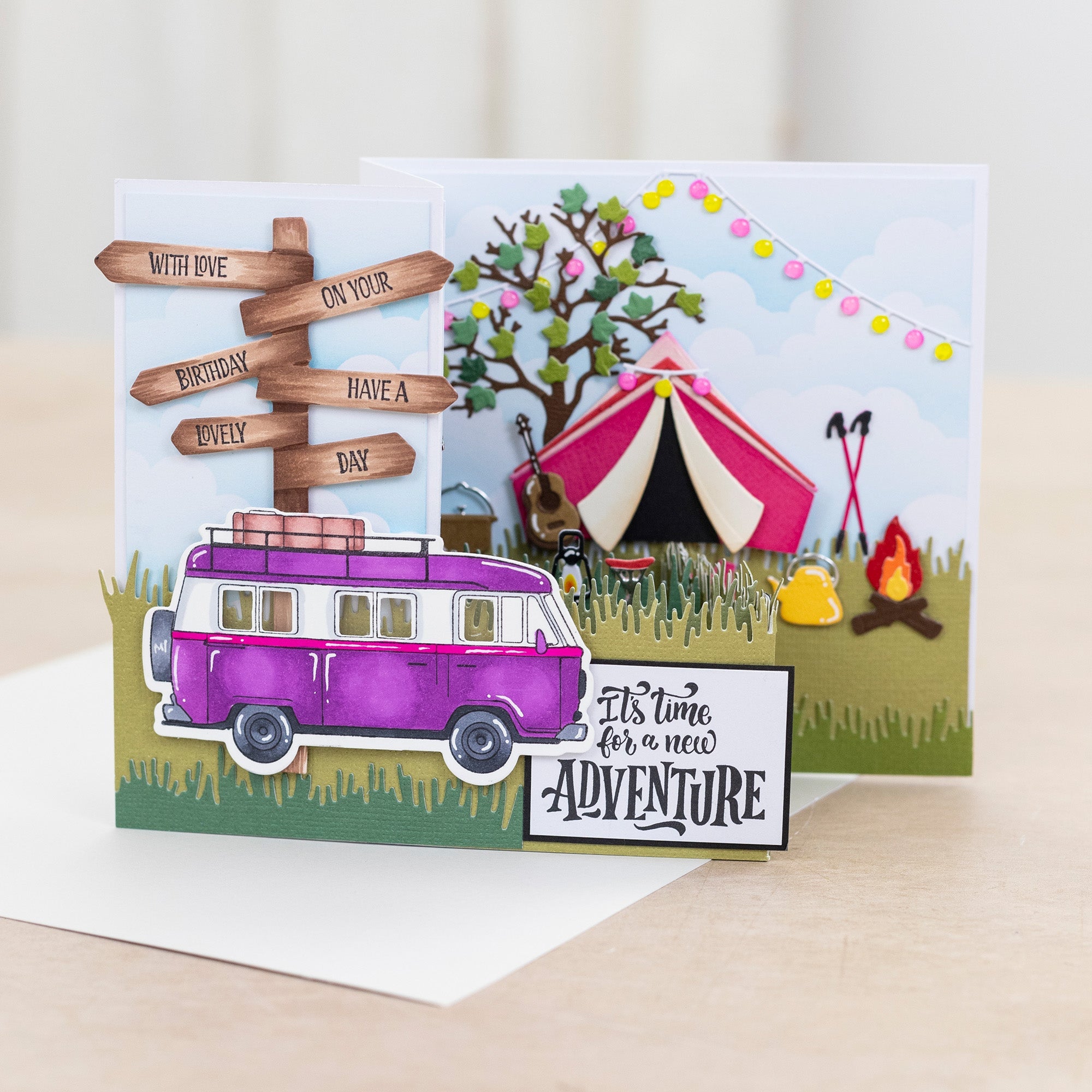 Crafters Companion The Great Outdoors Clear Acrylic Stamp Set - Find Yourself in Nature