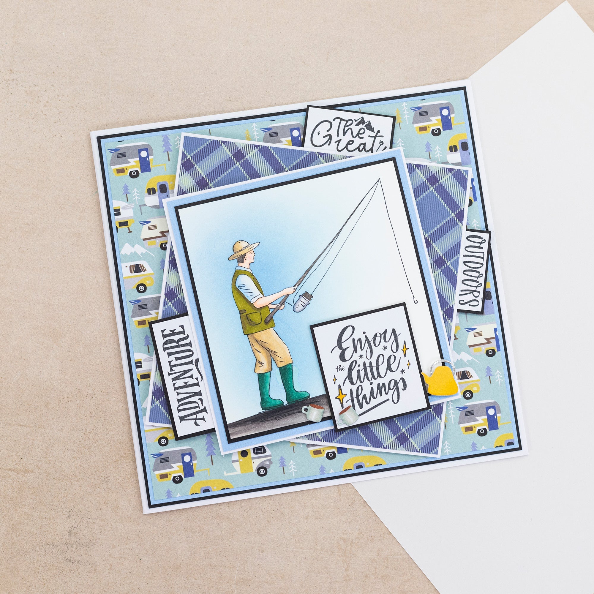 Crafters Companion The Great Outdoors Clear Acrylic Stamp Set - Find Yourself in Nature