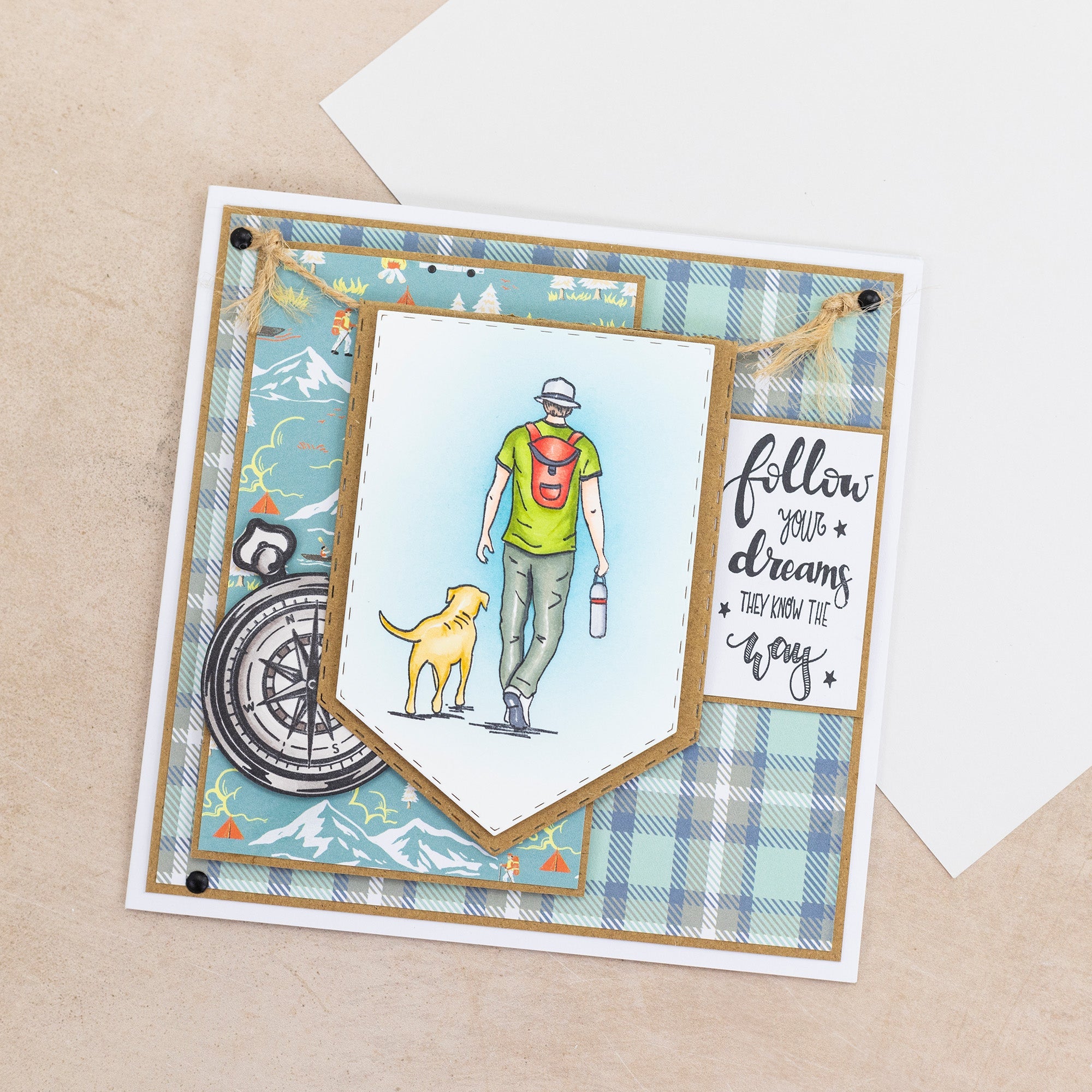 Crafters Companion The Great Outdoors Clear Acrylic Stamp Set - Find Yourself in Nature