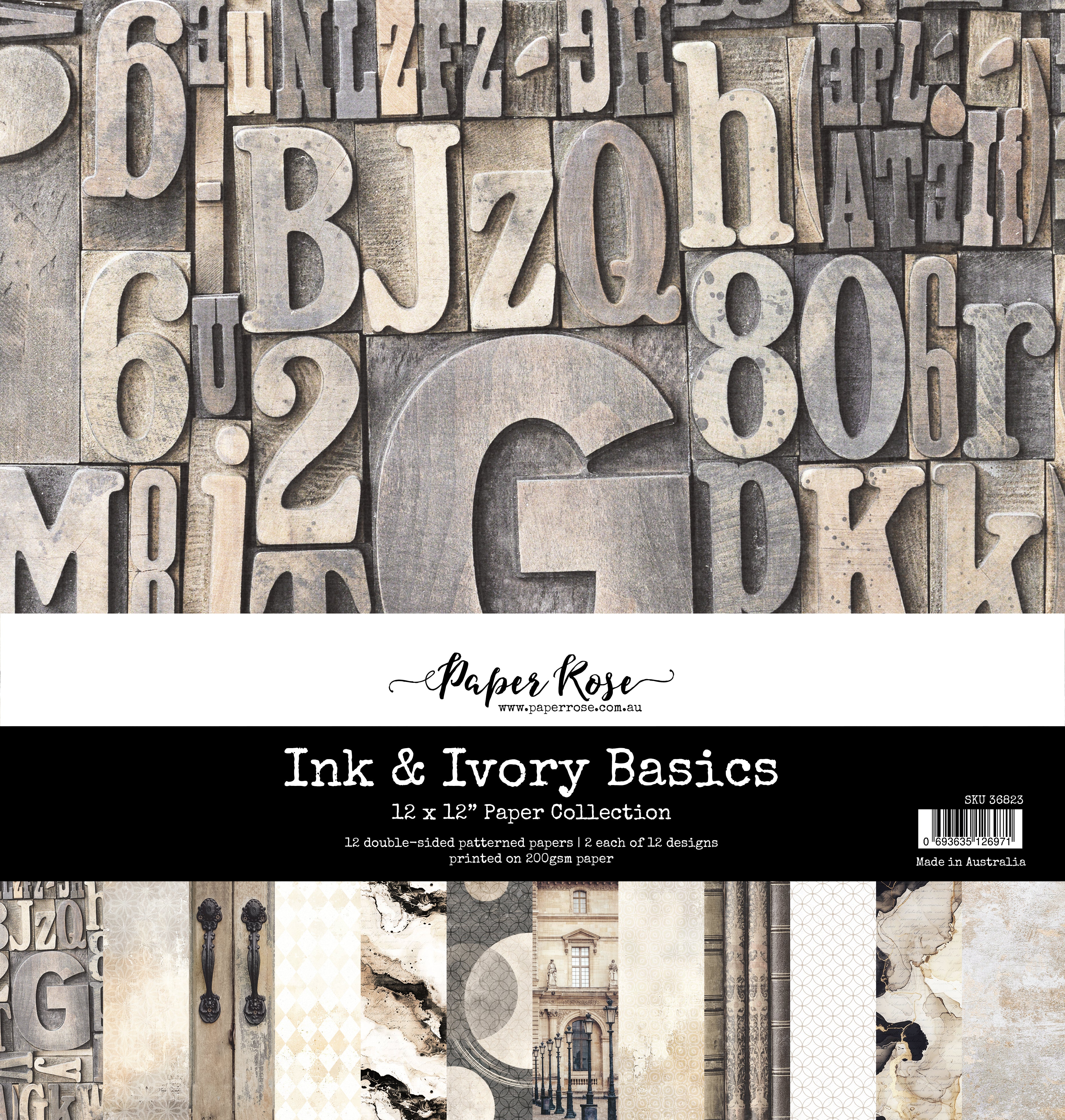 Ink & Ivory Basics 12x12 Paper Collection 36823