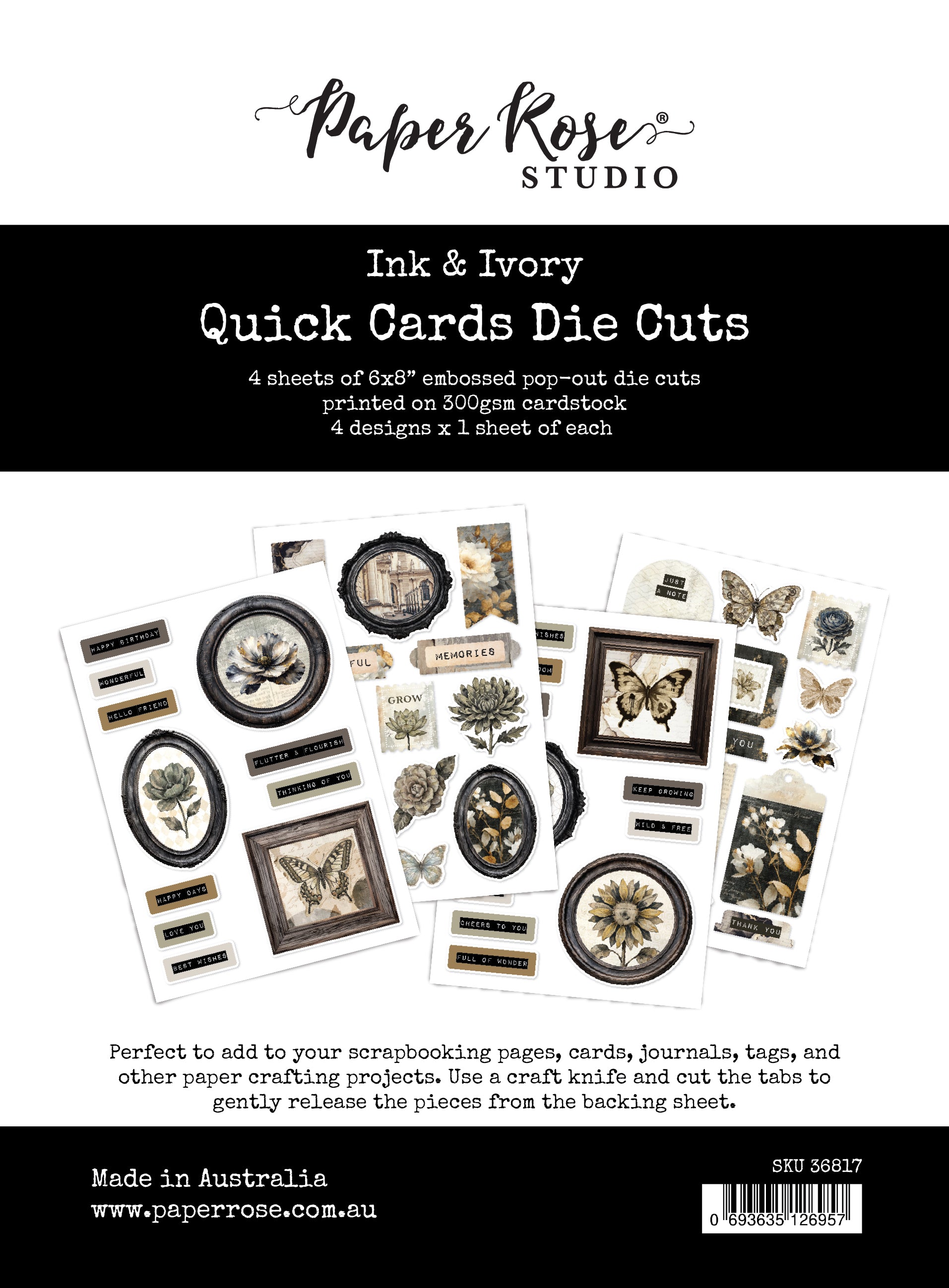 Ink & Ivory 6 x 8" Quick Card Die Cuts 36817