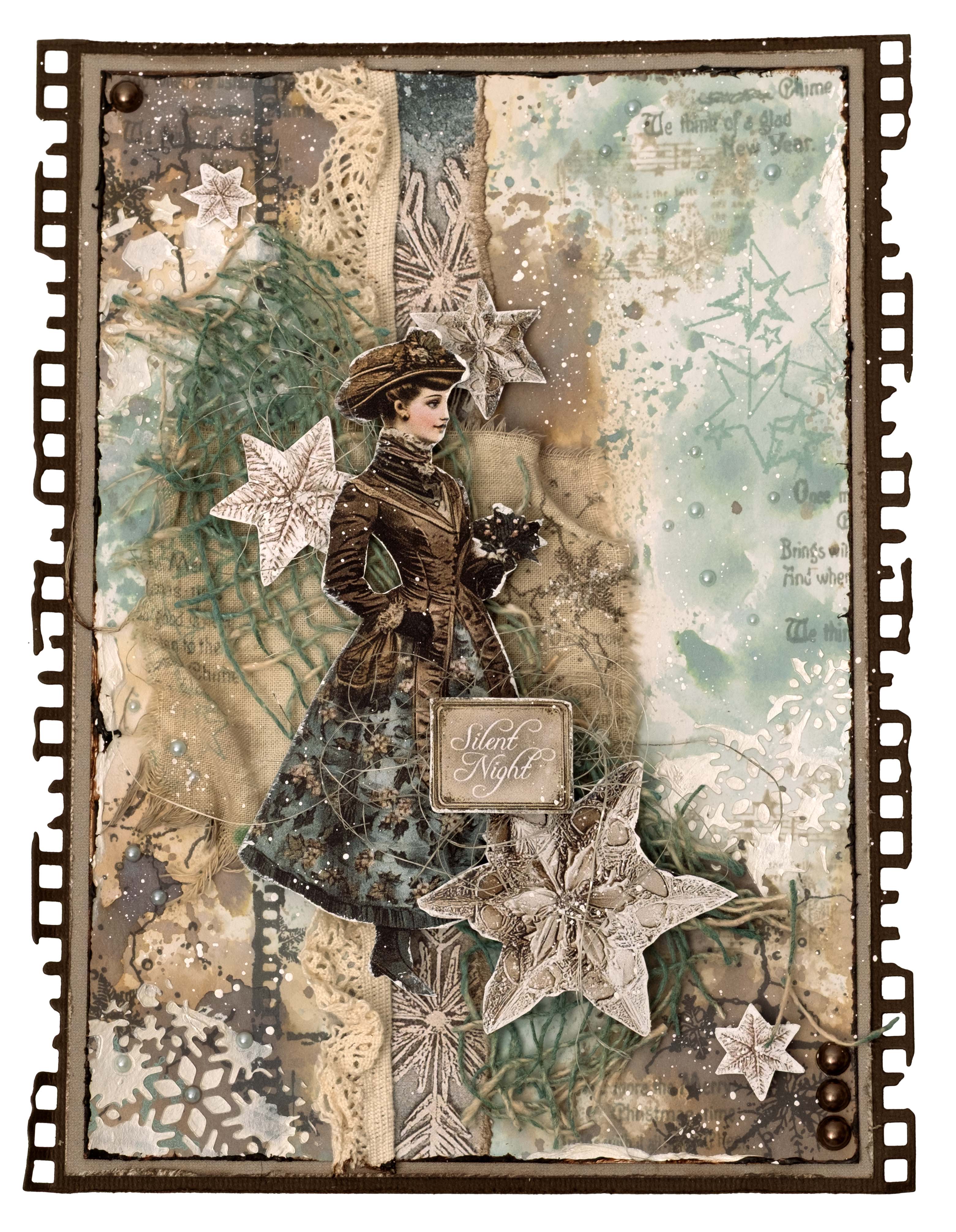 JMA Mask Snowflake Pattern Christmas Blush 1 Piece