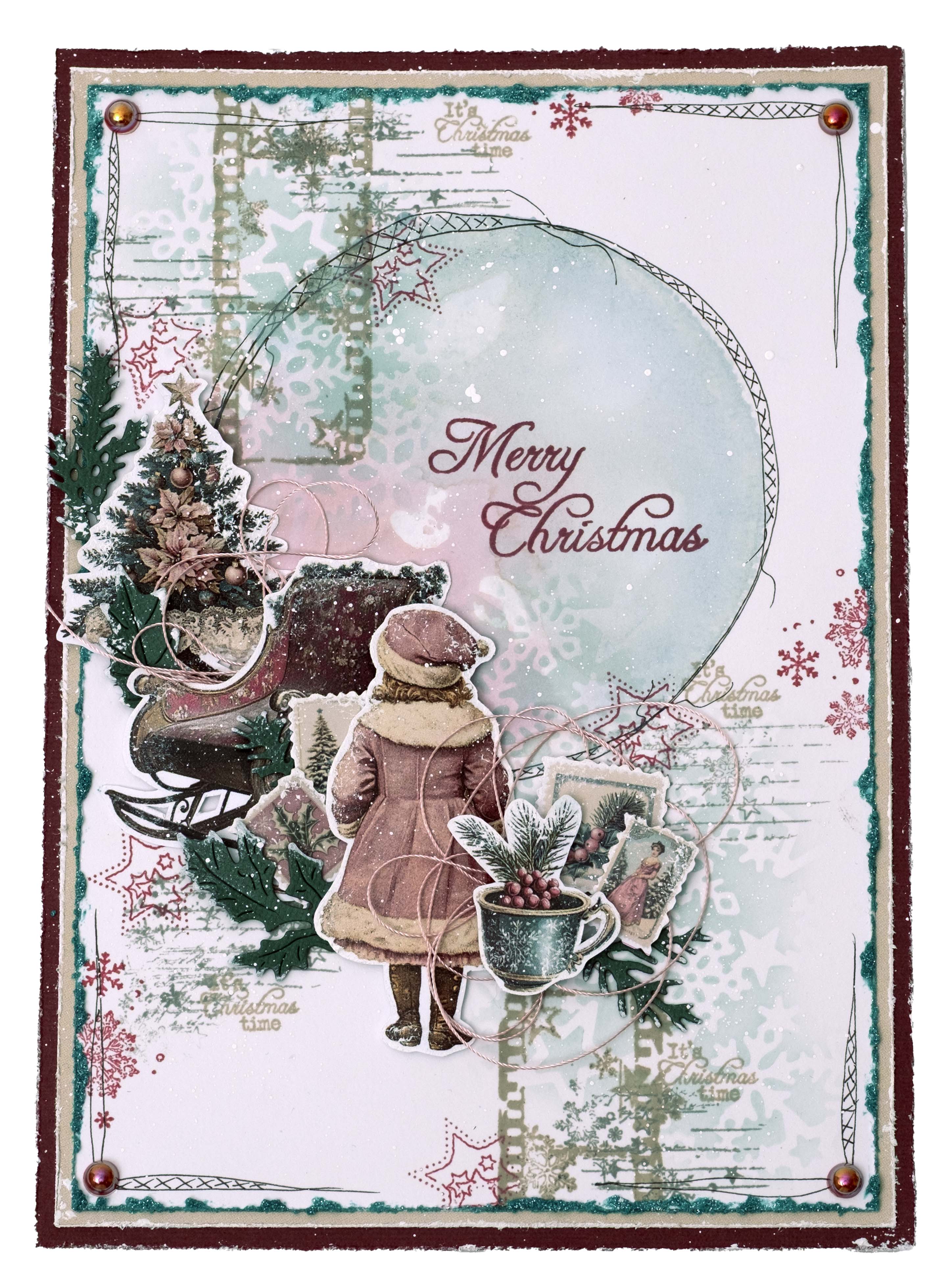 JMA Die-Cut Paper Pad Paper Elements Christmas Blush 20 Sheets