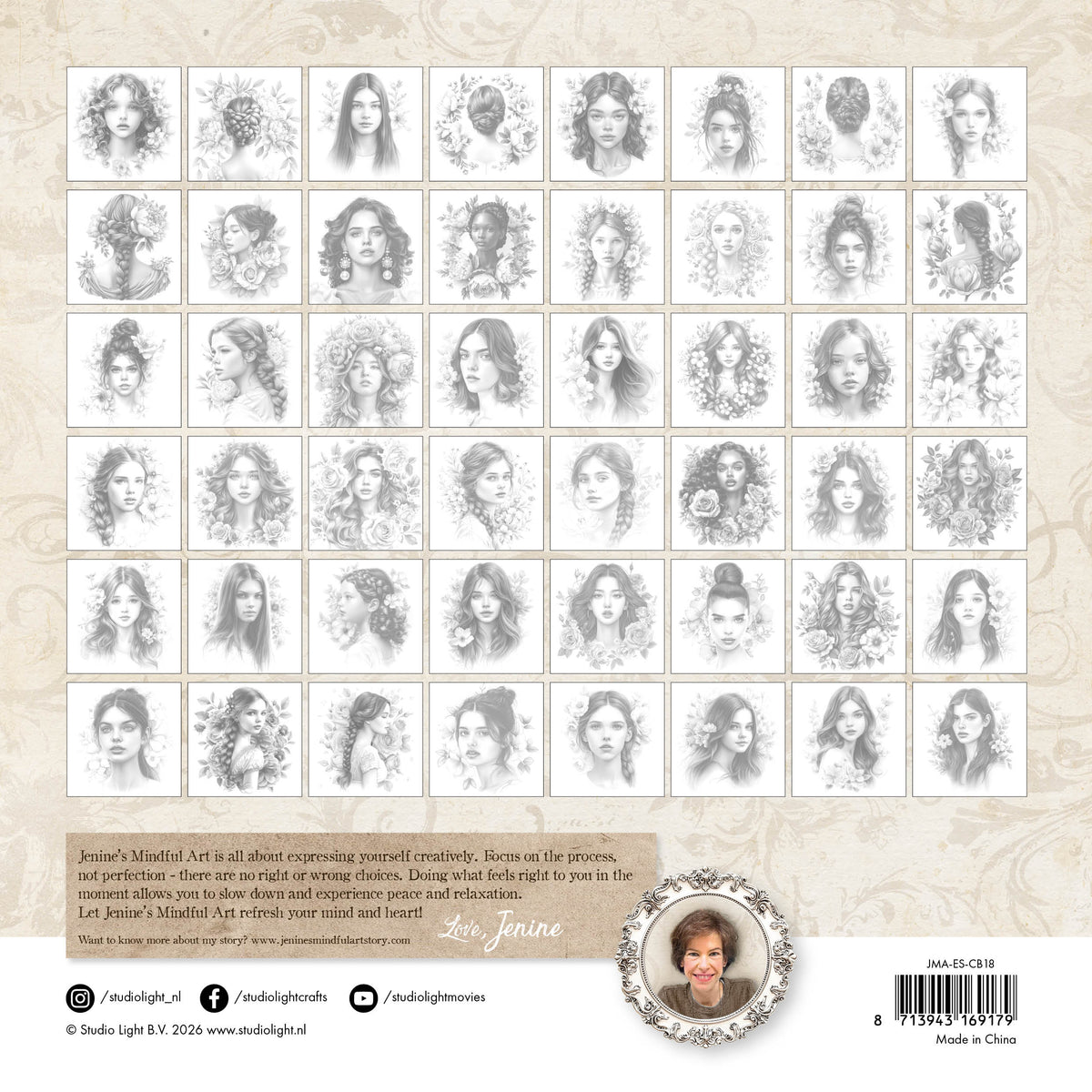 JMA Coloring Book Timeless Beauty Essentials 48 Sheets