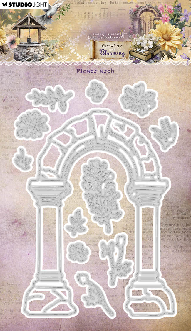 JMA Cutting Die Flower Arch Growing & Blooming 12 Pieces