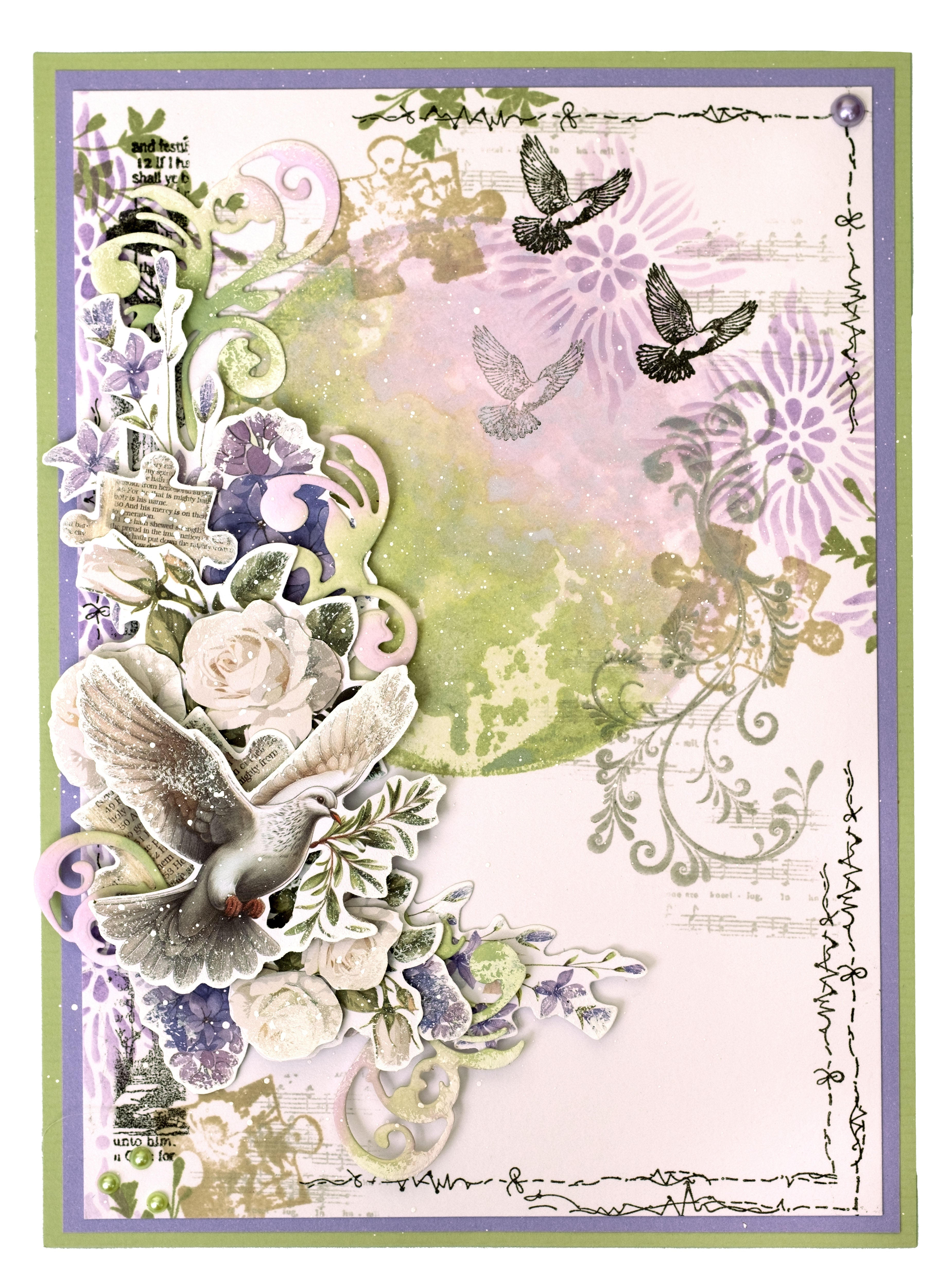 JMA Clear Stamp Hopeful Swirls Growing & Blooming 6 Pieces