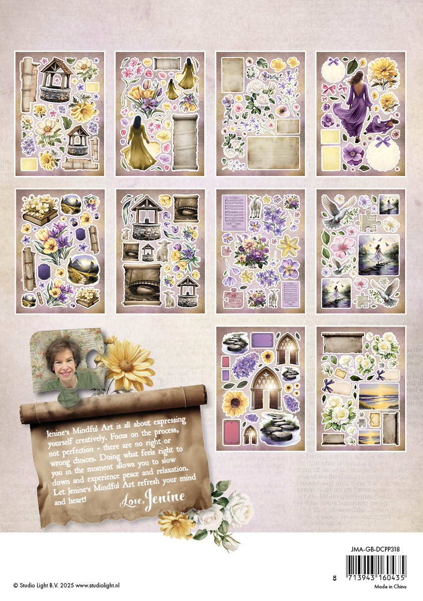 JMA Die-Cut Paper Pad Paper Elements Growing & Blooming 20 Sheets