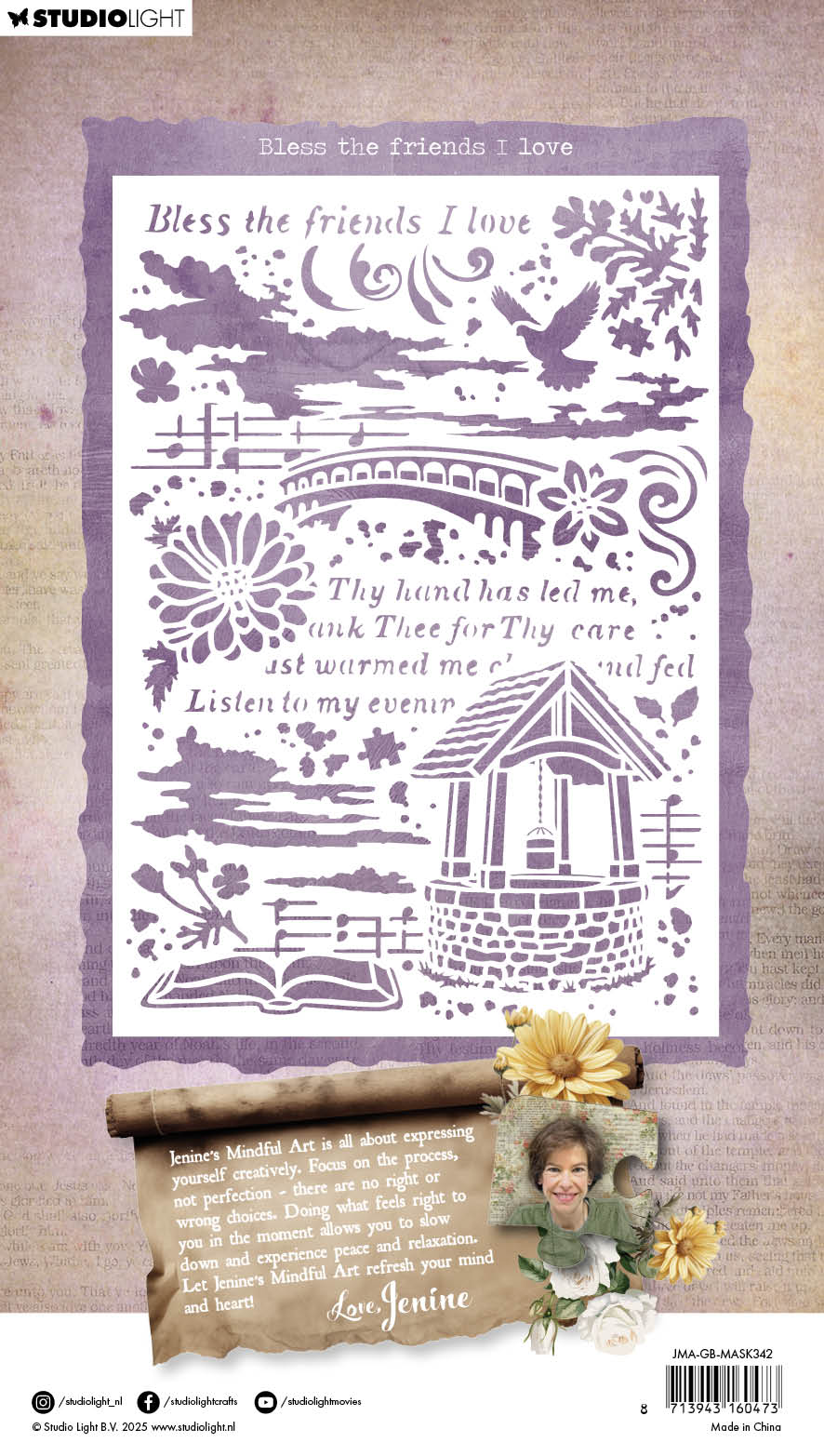 JMA Mask Bless The Friends I Love Growing & Blooming 1 Pieces