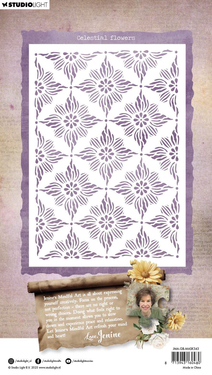 JMA Mask Celestial Flowers Growing & Blooming 1 Pieces