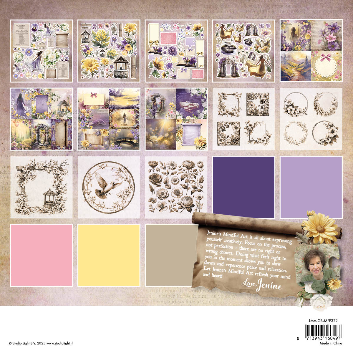 JMA Mixed Paper Pad Vellum, Unicolor & Elements Growing & Blooming 36 Sheets