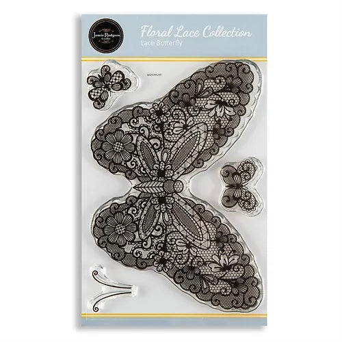 Jamie Rodgers Crafts Lace Butterfly A6 Clear Stamp Set