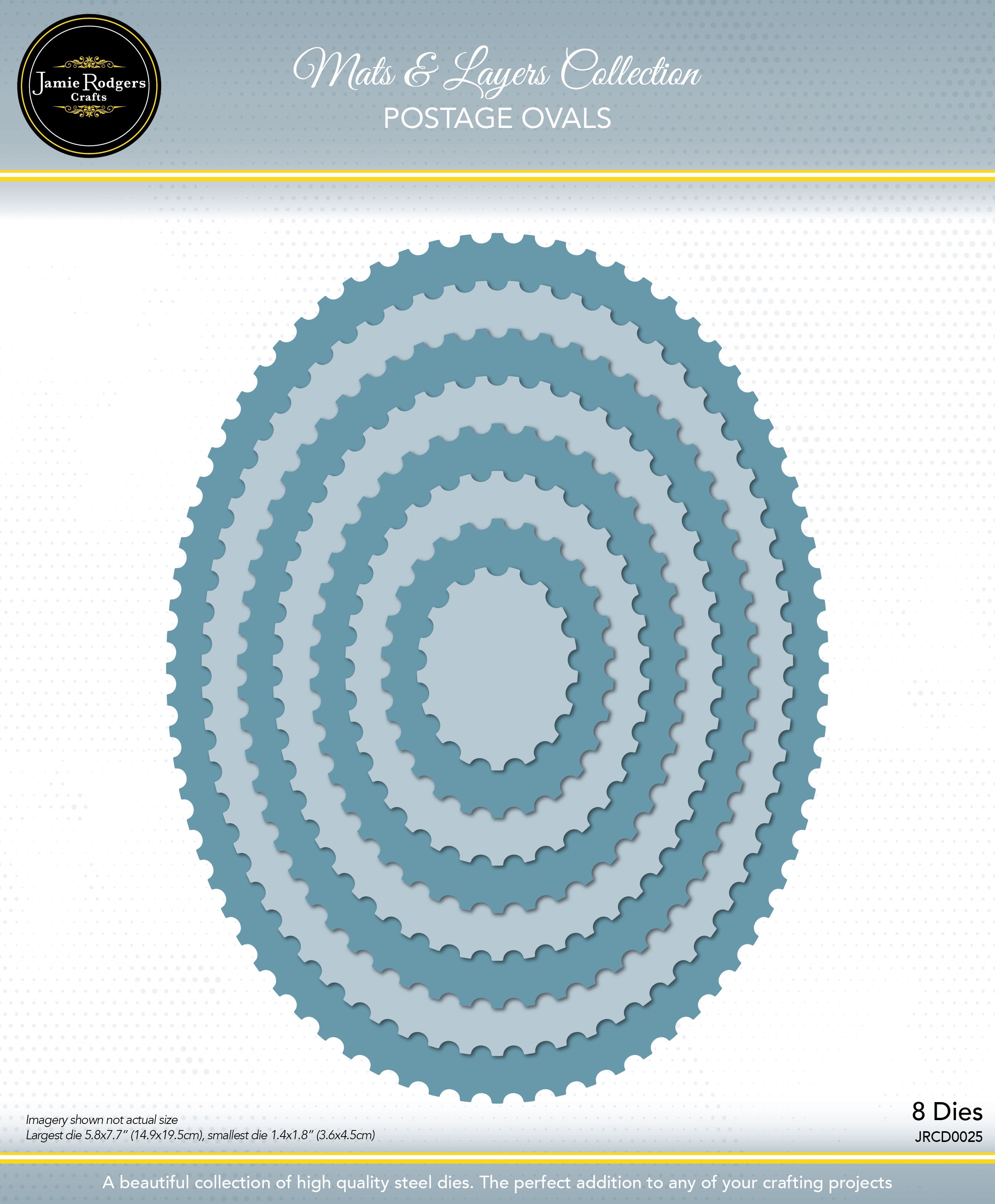 Jamie Rodgers Crafts - Postage Ovals Die Set