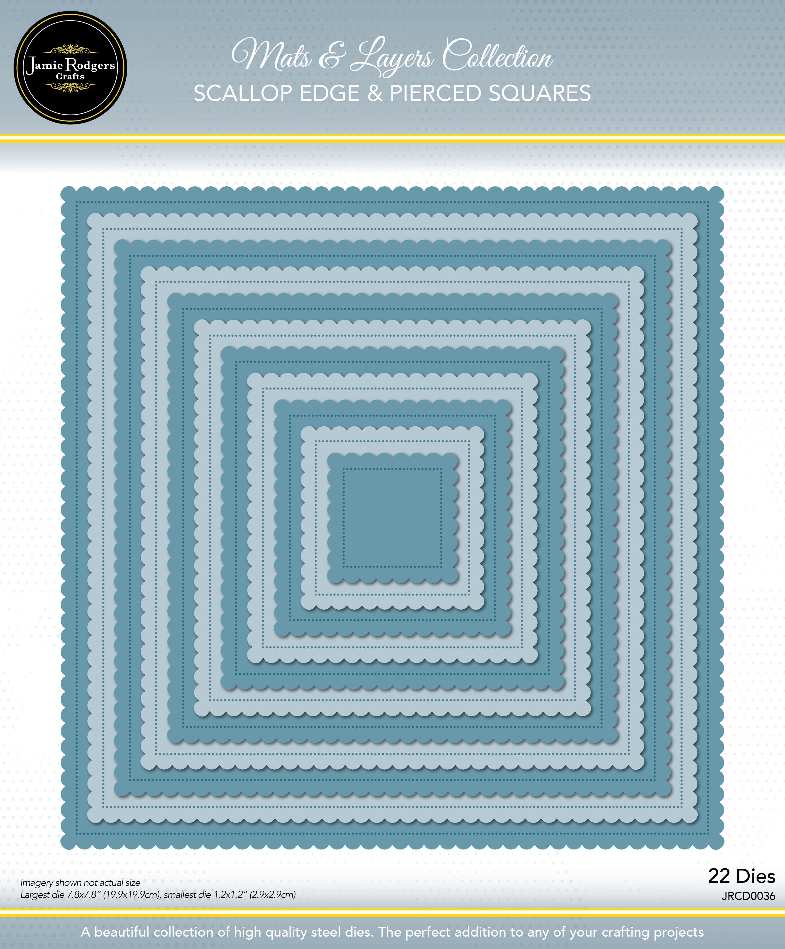 Jamie Rodgers Crafts - Scallop Edge and Pierced Squares Die Set