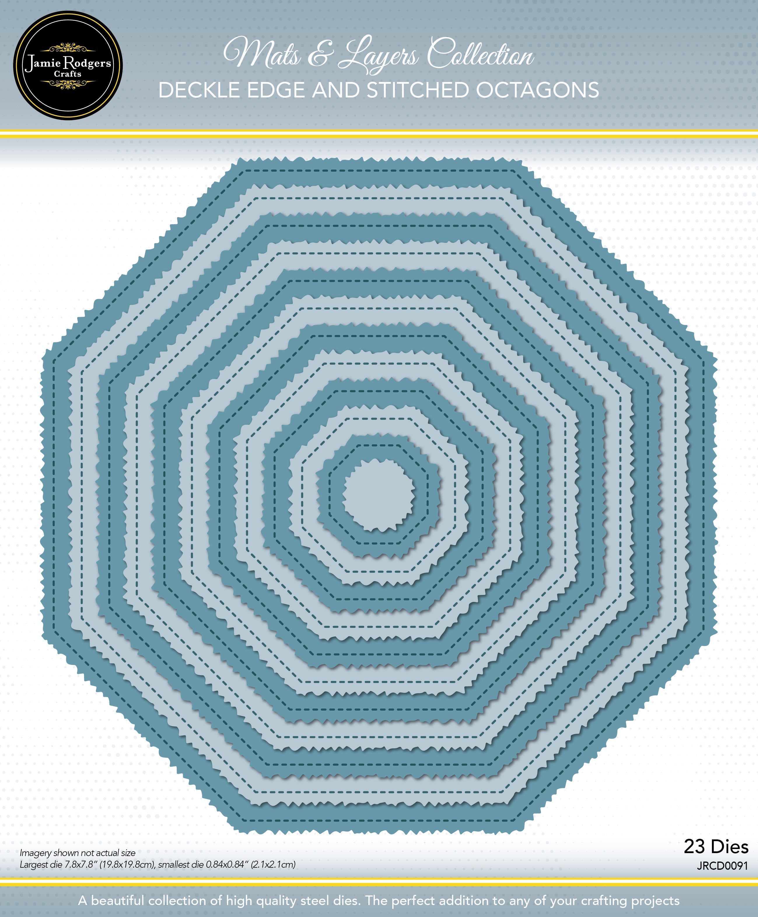 Jamie Rodgers Crafts Deckle Edge and Stitched Octagons Die Set