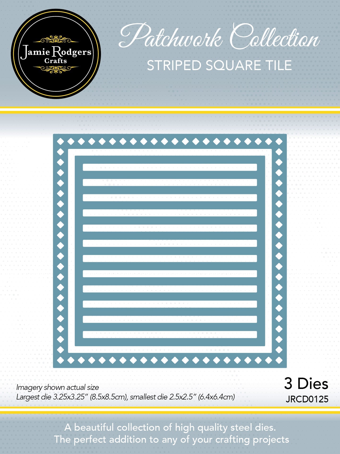 Jamie Rodgers Crafts Striped Square Tile Die Set