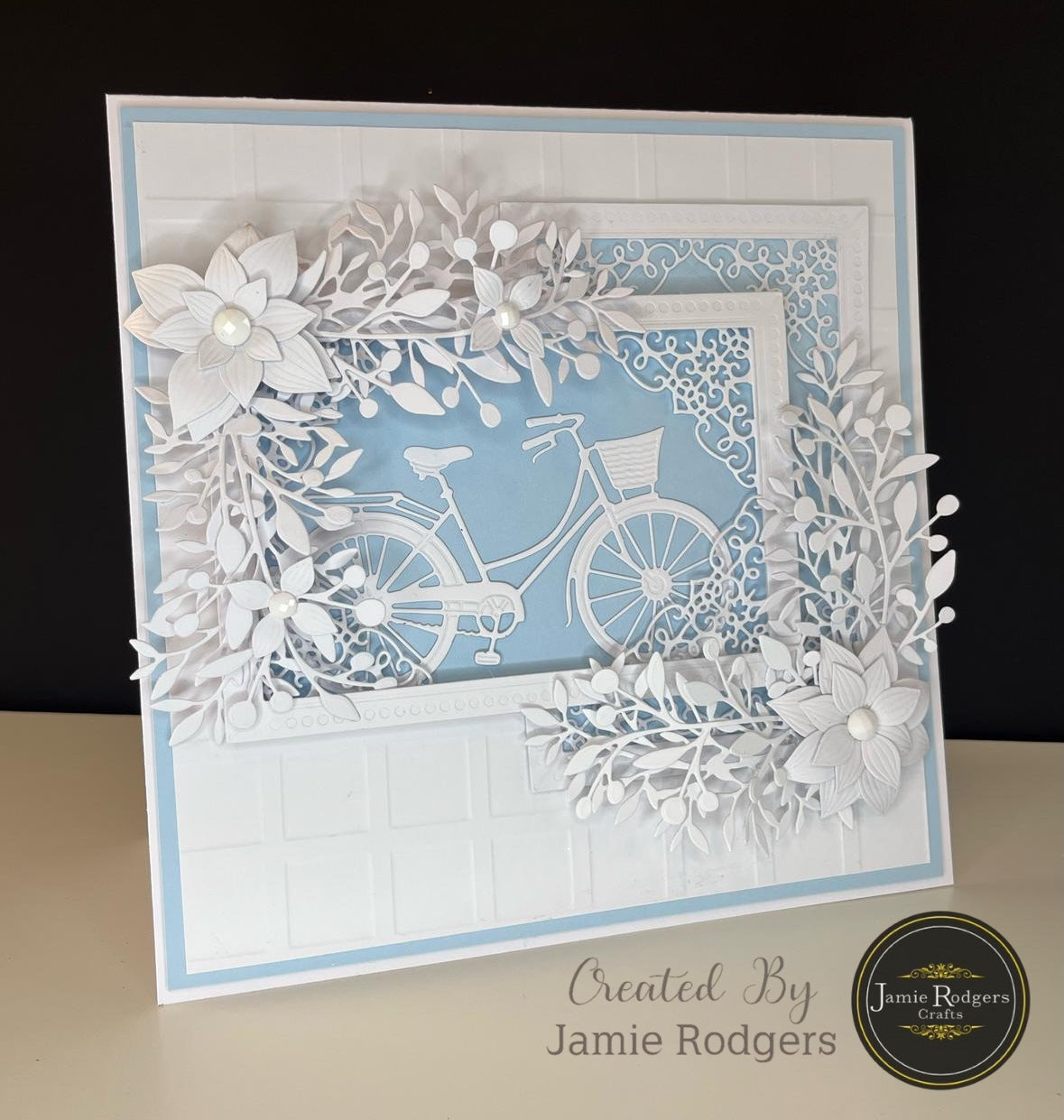 Jamie Rodgers Crafts Floral Bicycle Die Set